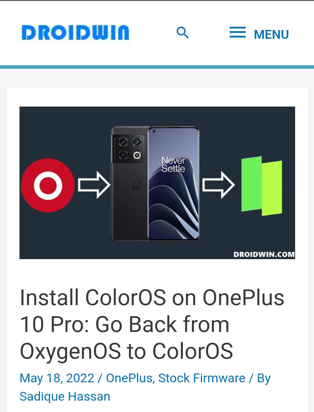 How to install ColorOS on Oneplus 10.