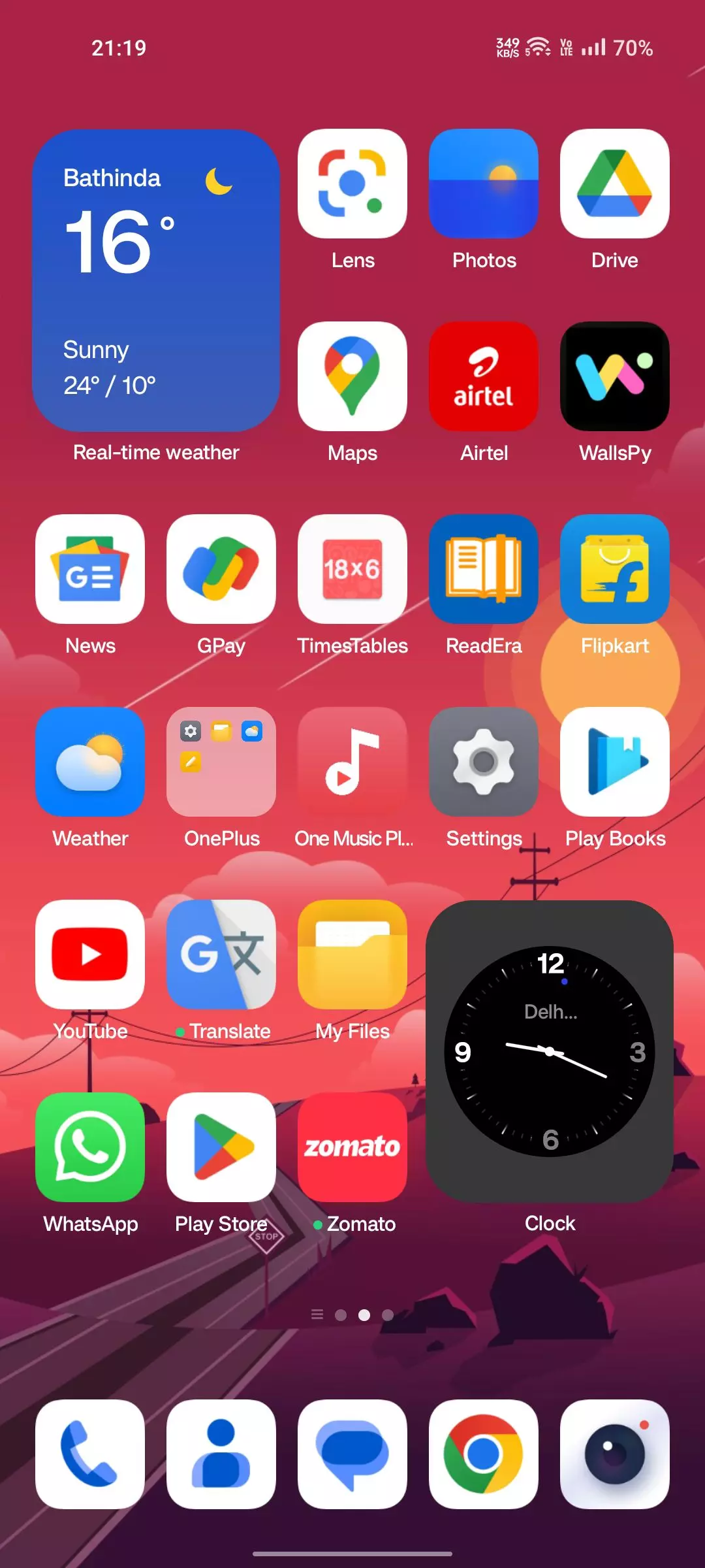 Require white skin clock widget