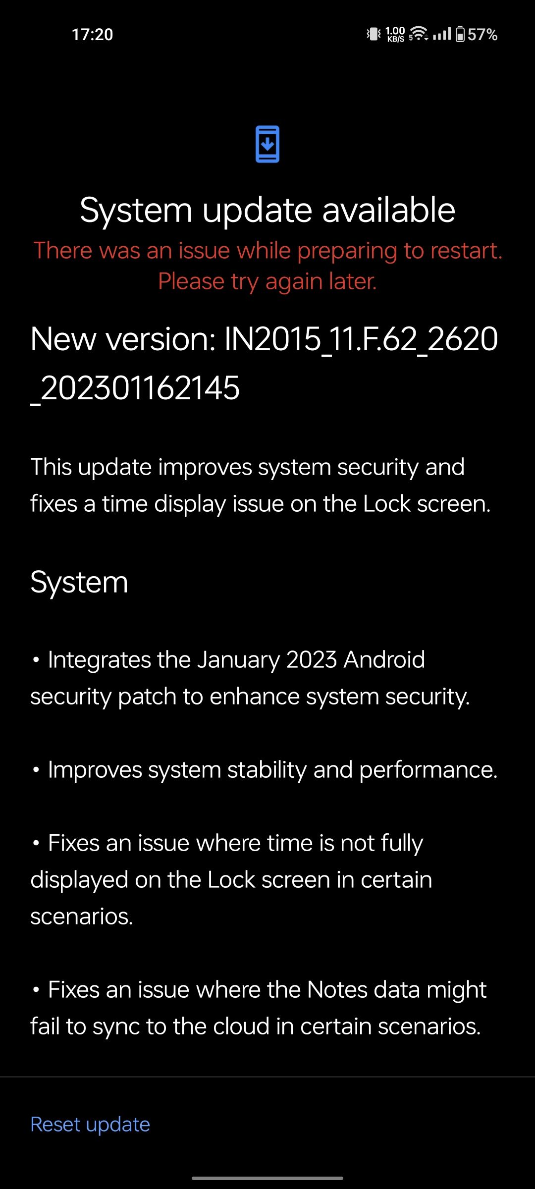F.62 update error