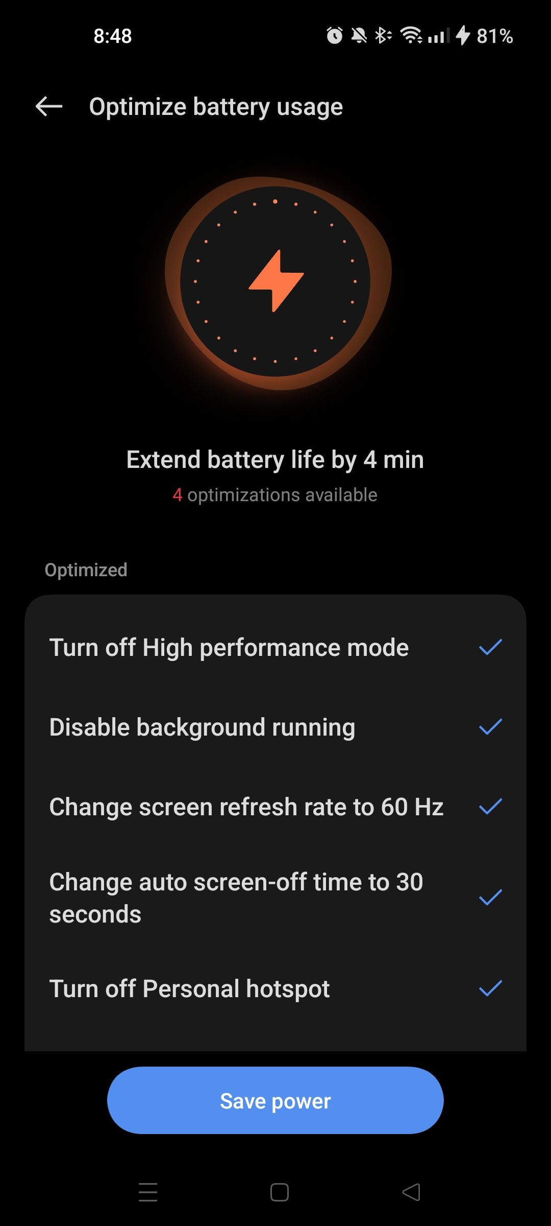 Help needed: How to reverse optimized battery settings?