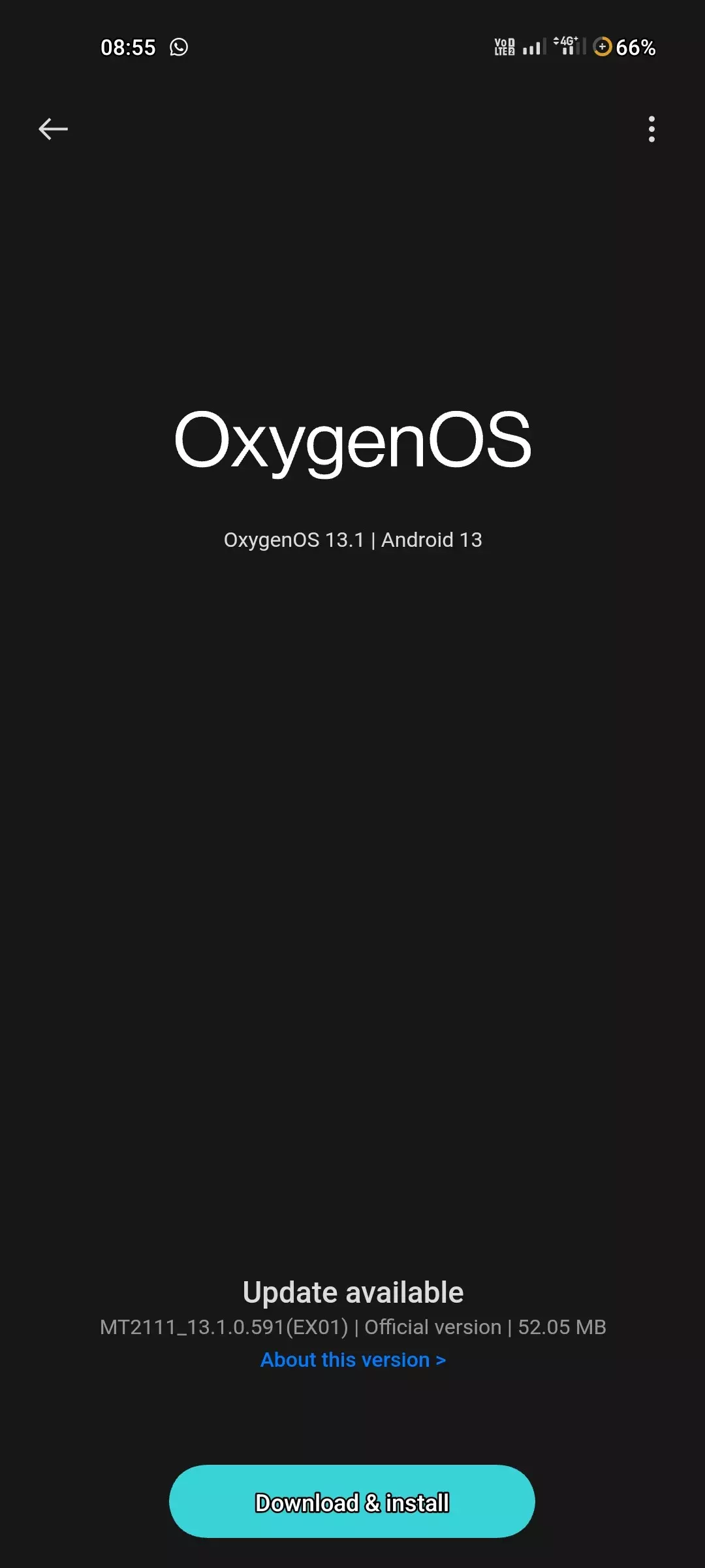 Hi ,Team Today am received Software updating for one plus 9R