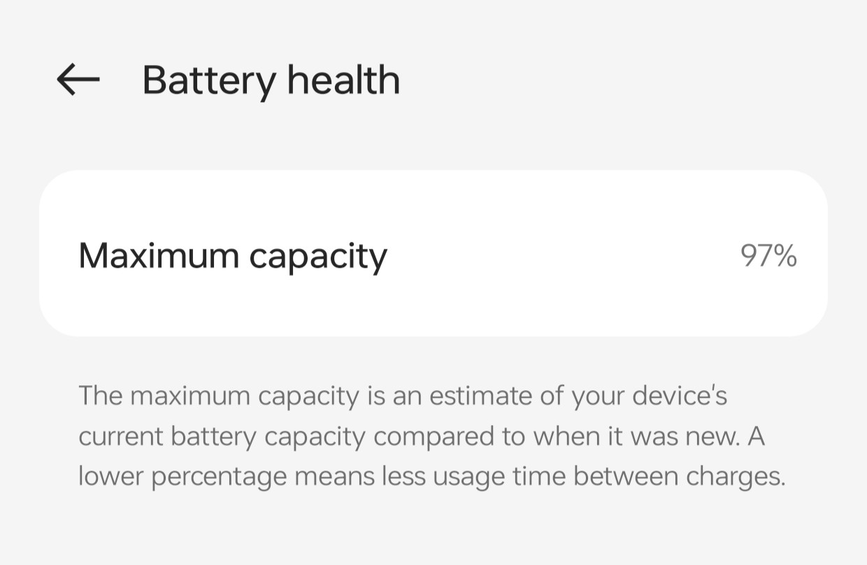 My battery health for 11R is drained to 99'nt after 2 months of usage ...