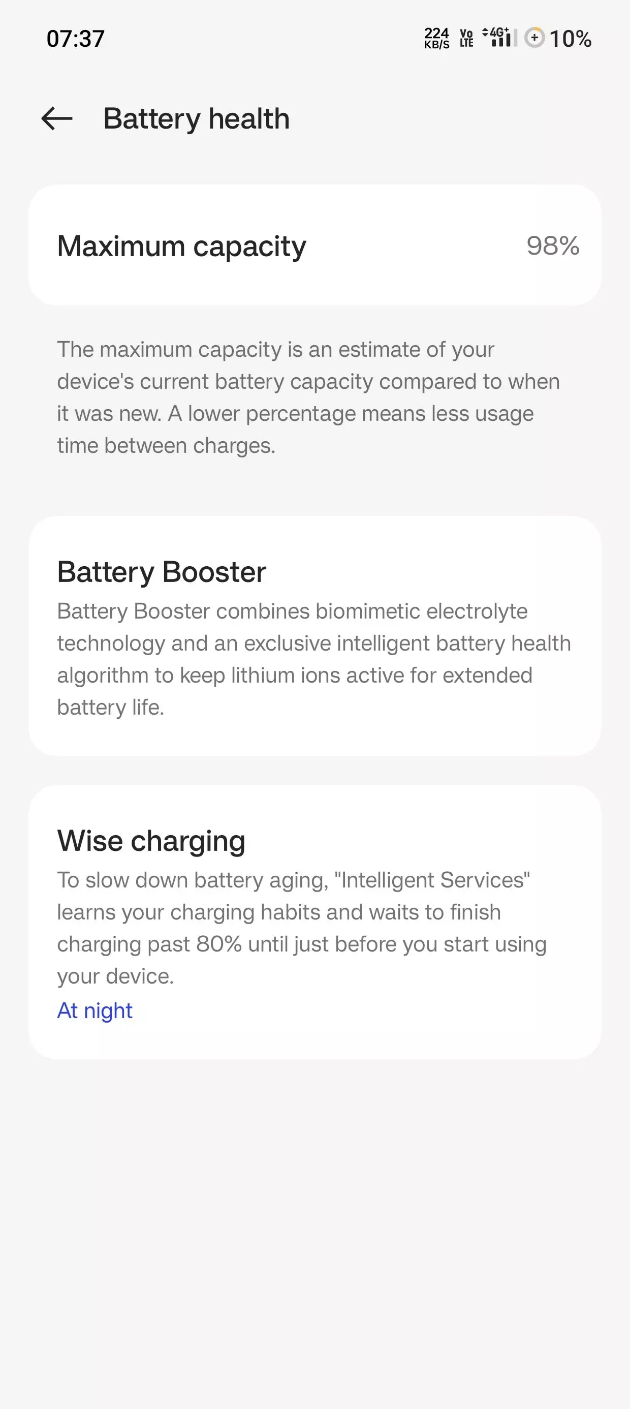 BATTERY HEALTH OF One Plus 11R