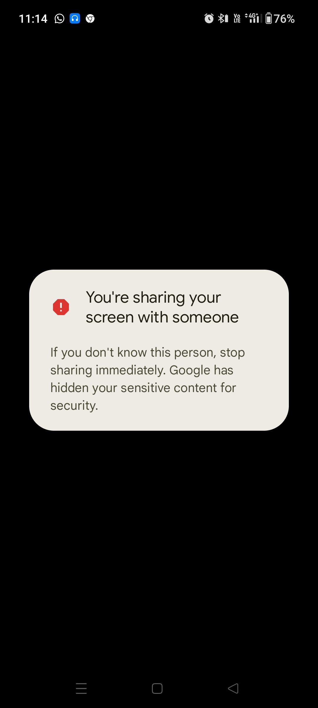 Screen sharing issue