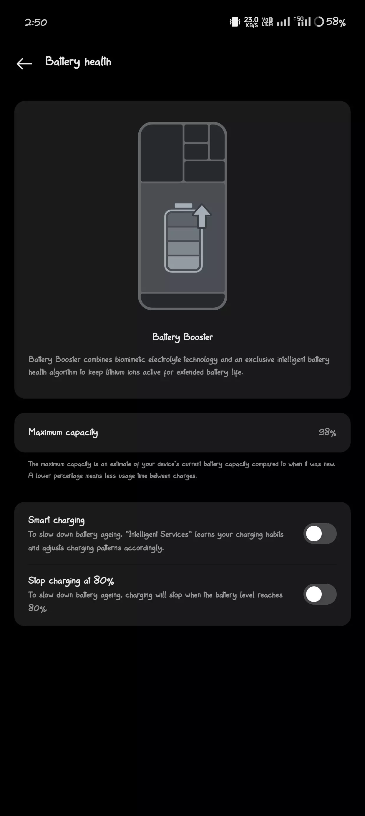 Battery health OnePlus 11R
