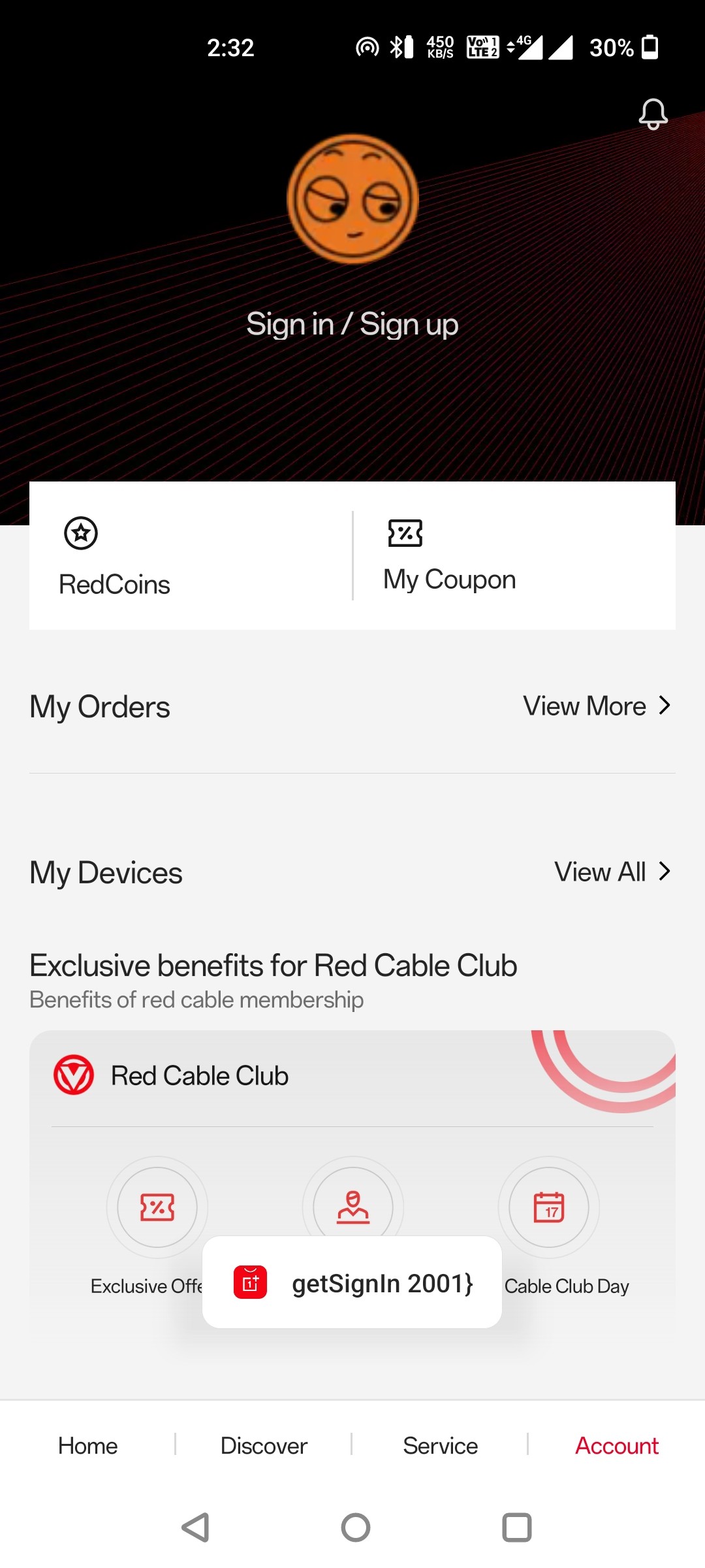 Red Please Sign In Automatically get signed out..after that I can't able to sig
