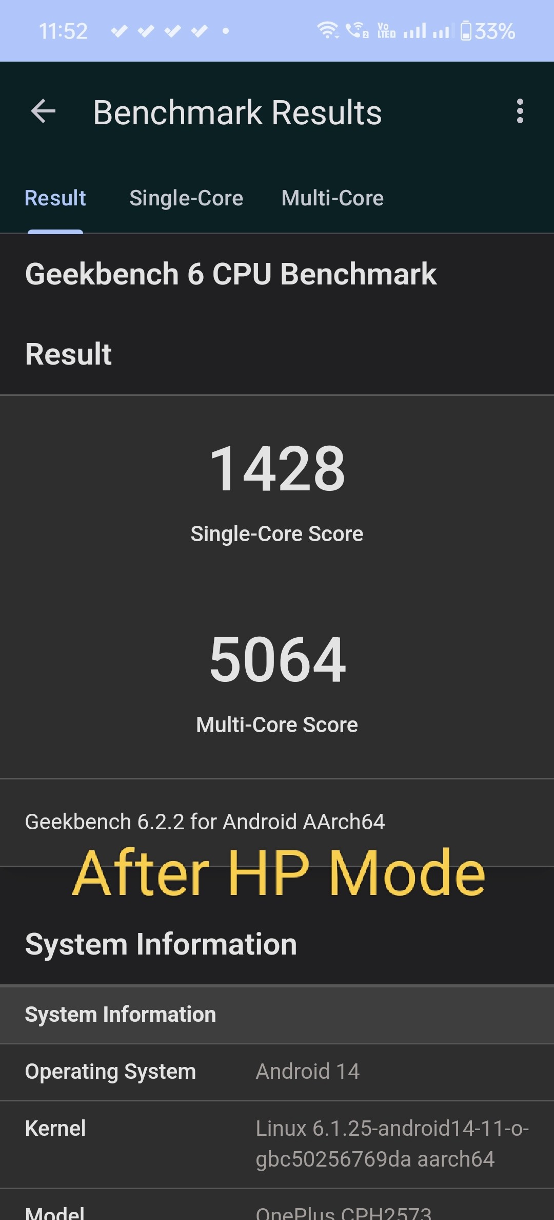 Benchmark Performance issue