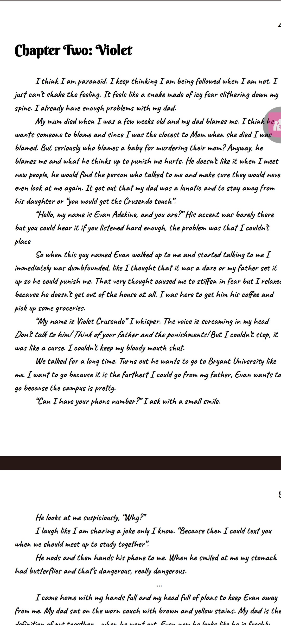 Um this is the second chapter of the first book. So I have d