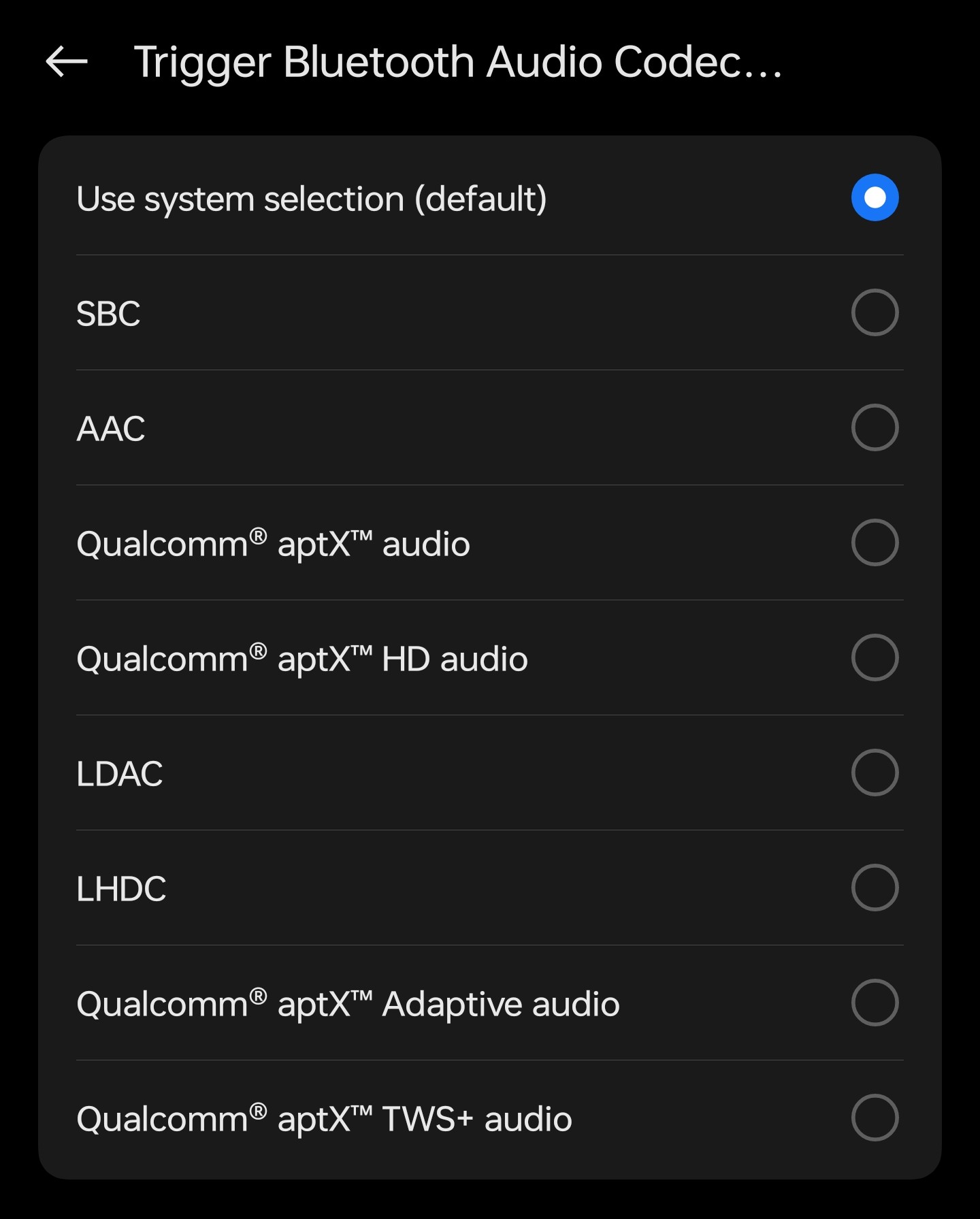 LE audio support (LC3 Codec)