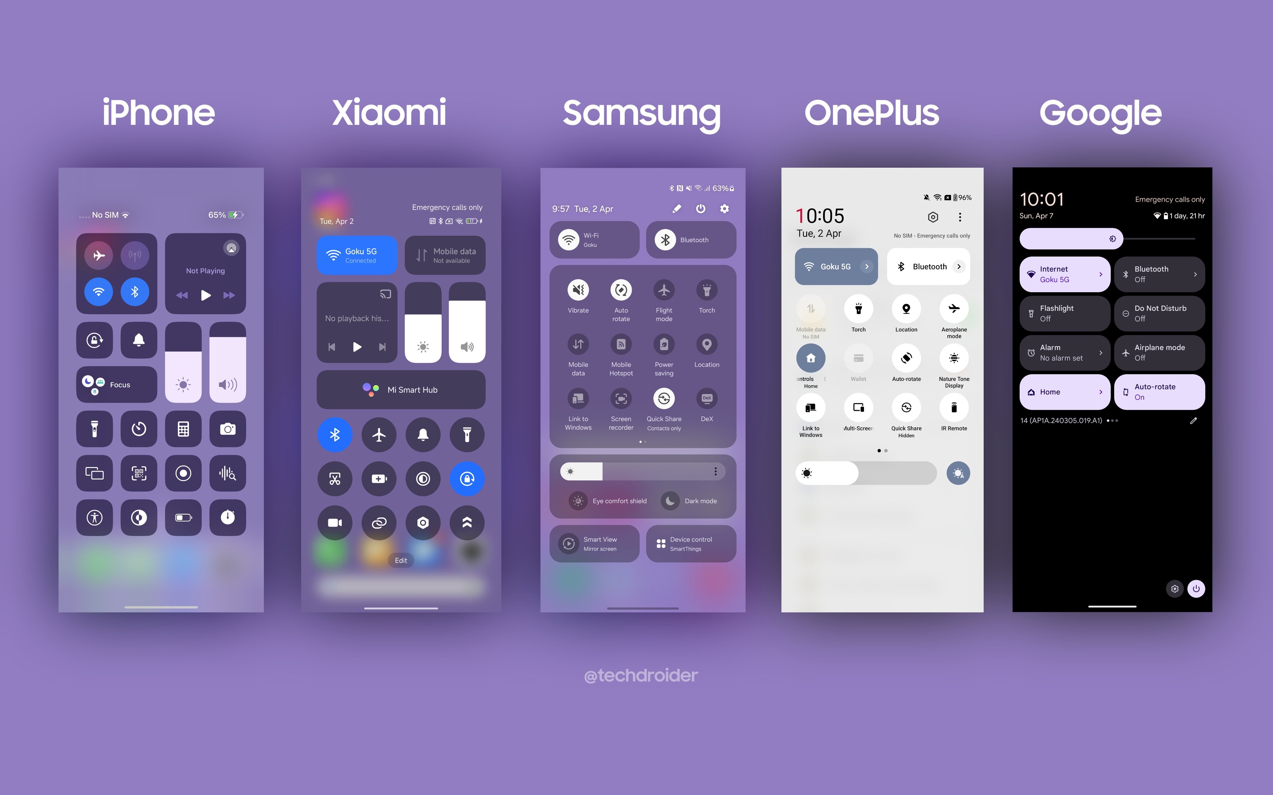 Comparing Quick Panel layouts. Which setup do you prefer? 📱
