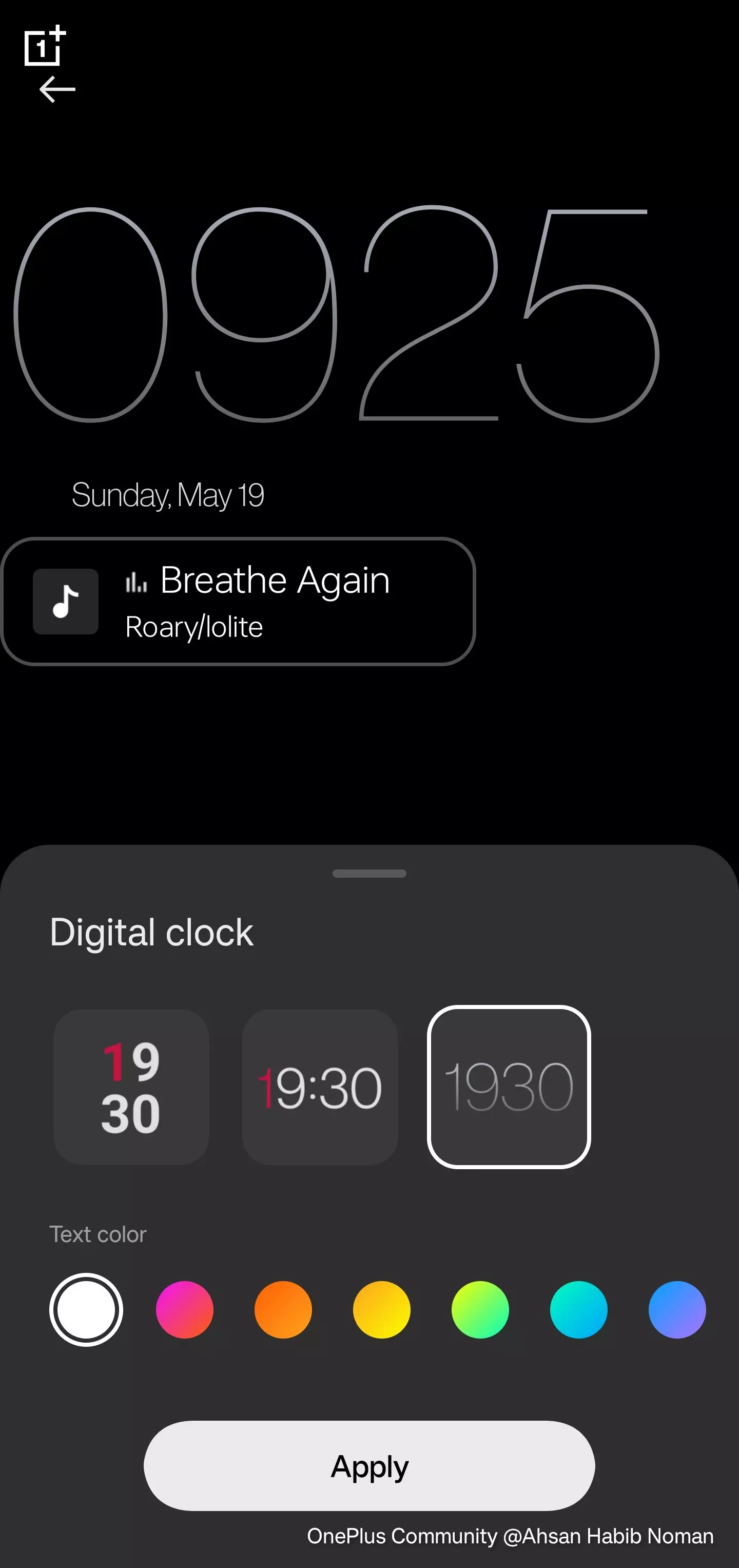 [CLOSED] Horizontal Style Lock Screen Clock