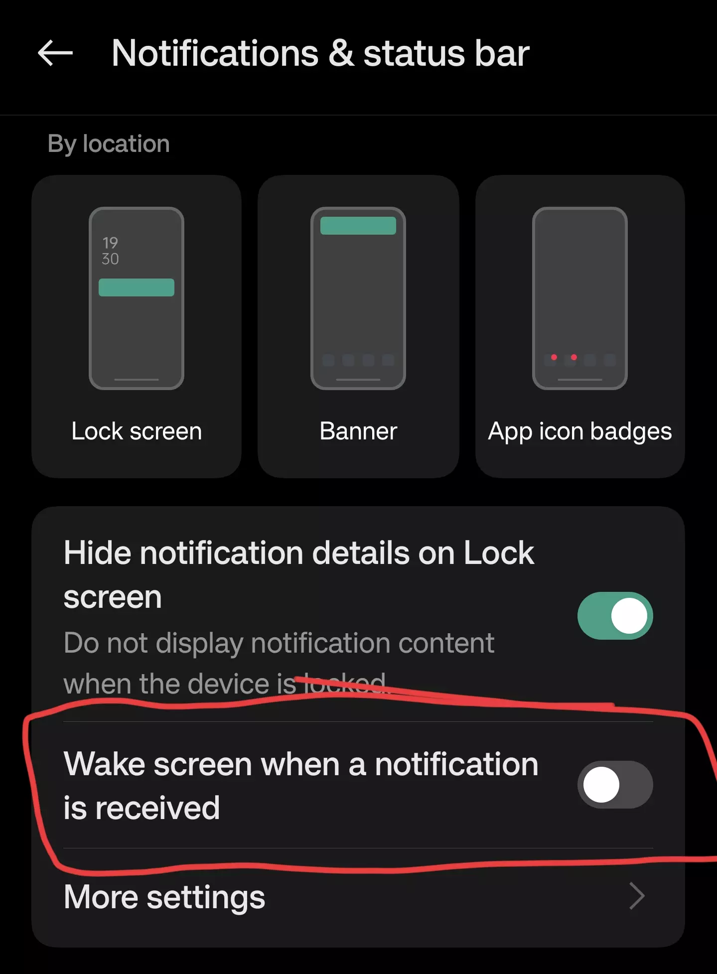 My phone screen wakes up whenever I get a notification even