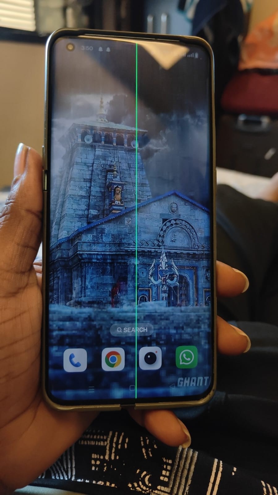 After New update of 10 Pro green light line issue come