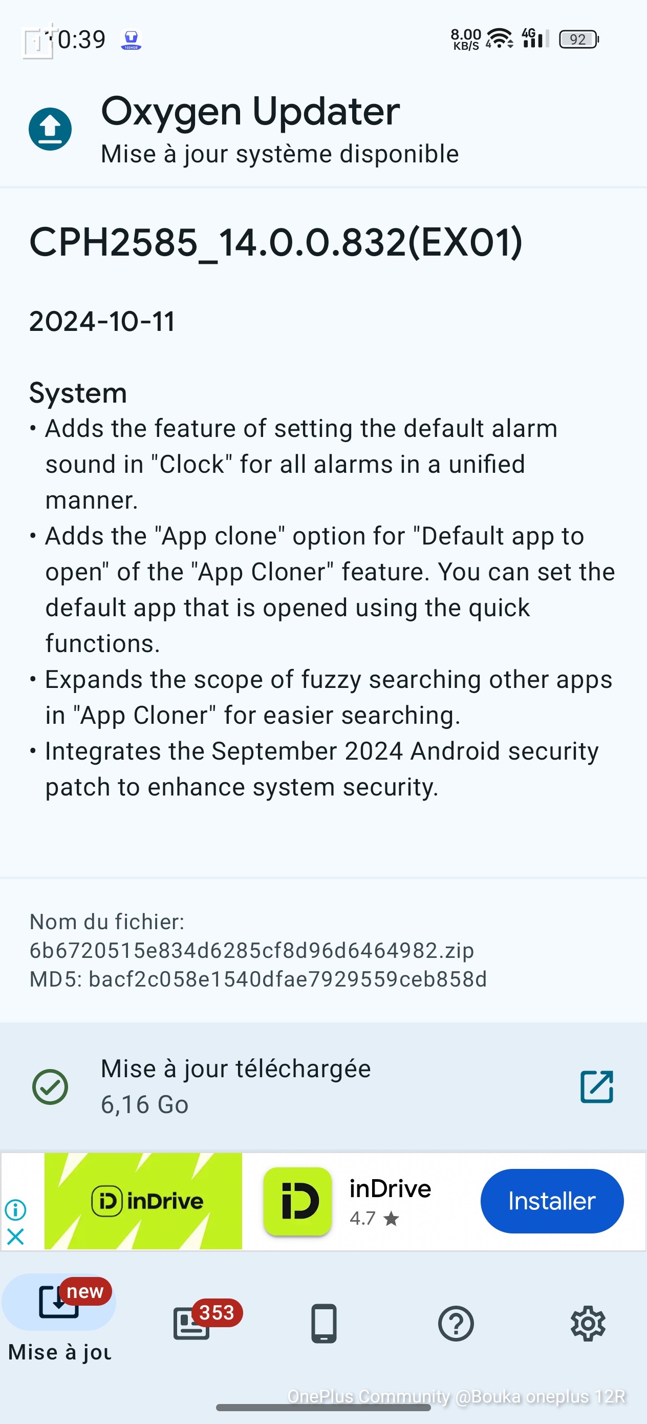 [FRENCH] OxygenOS 14.0.0.831 pour les OnePlus 12R