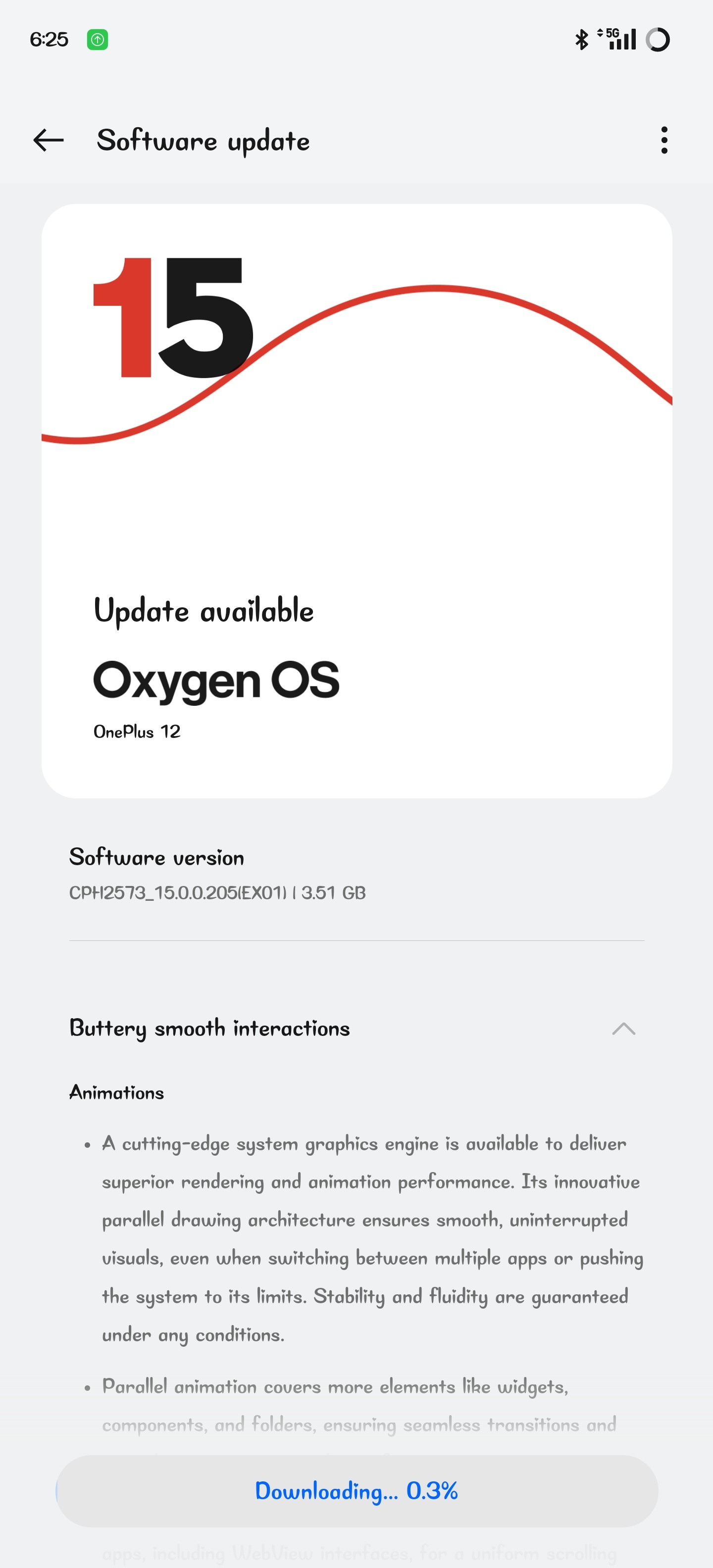 Oxygen OS 15 update