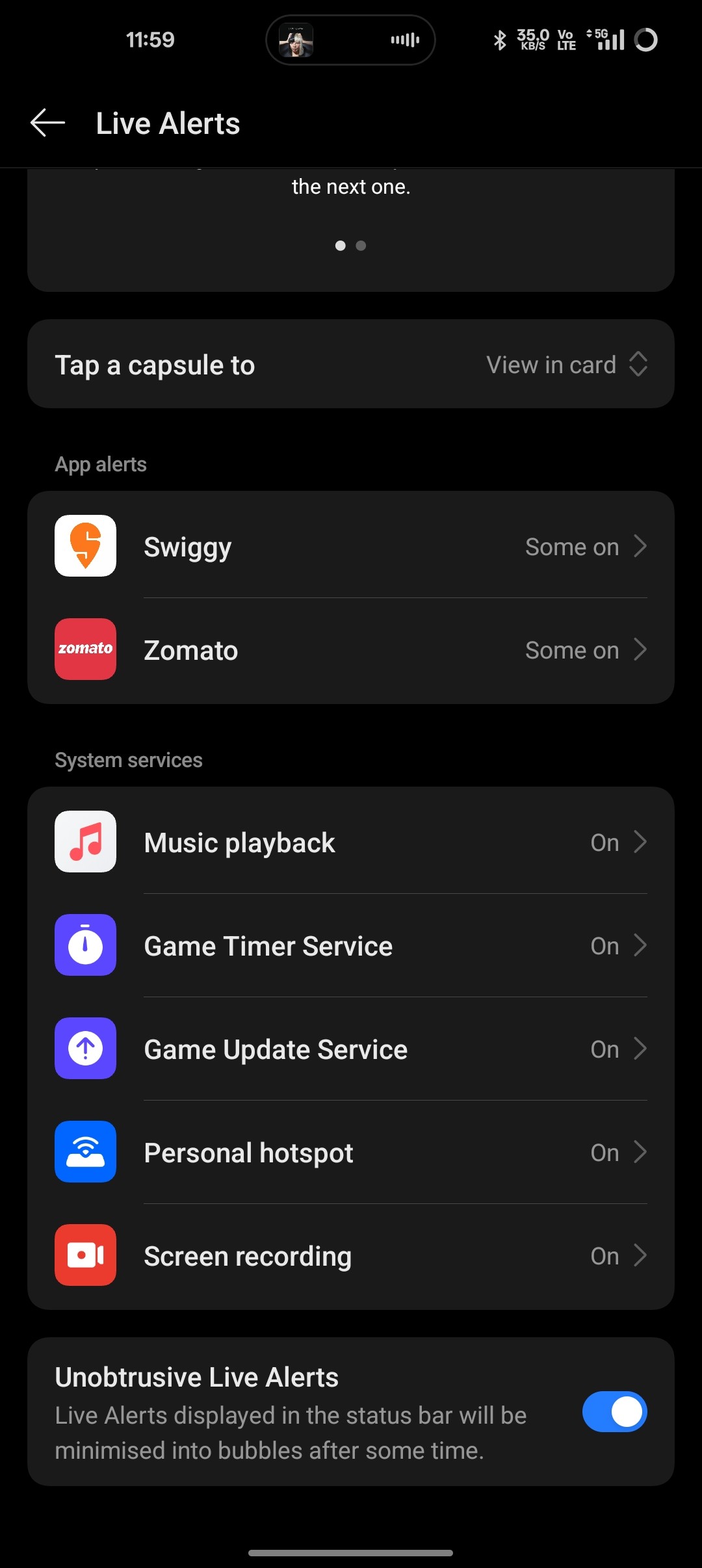 Live Alerts in Oxygen OS 15