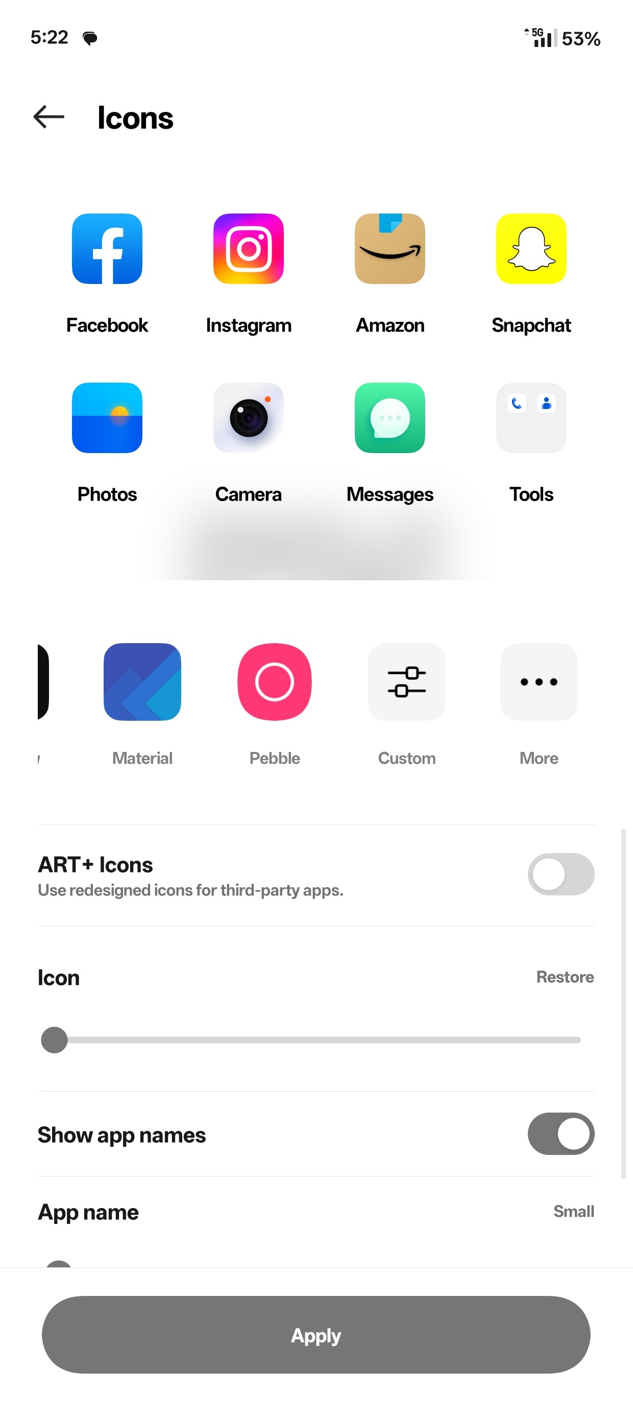 how do I apply my own icon pack now?