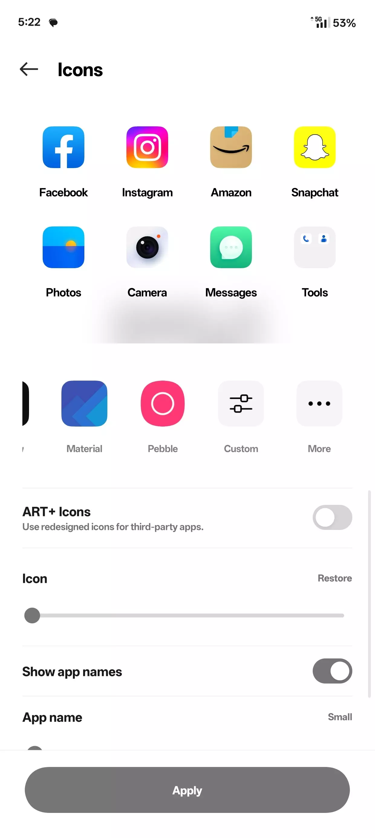 how do I apply my own icon pack now?