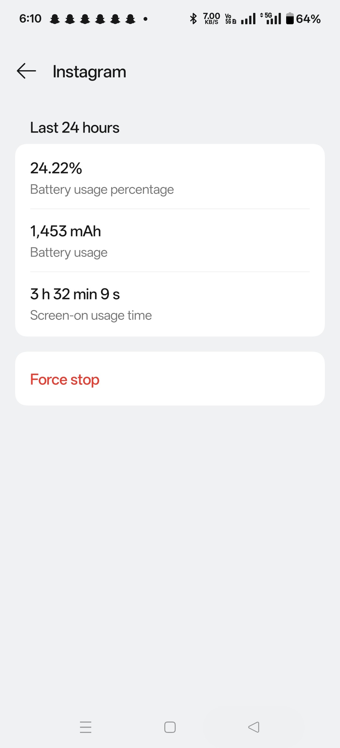 My OnePlus 13 has rapid battery drain, with 2 hours of Whats