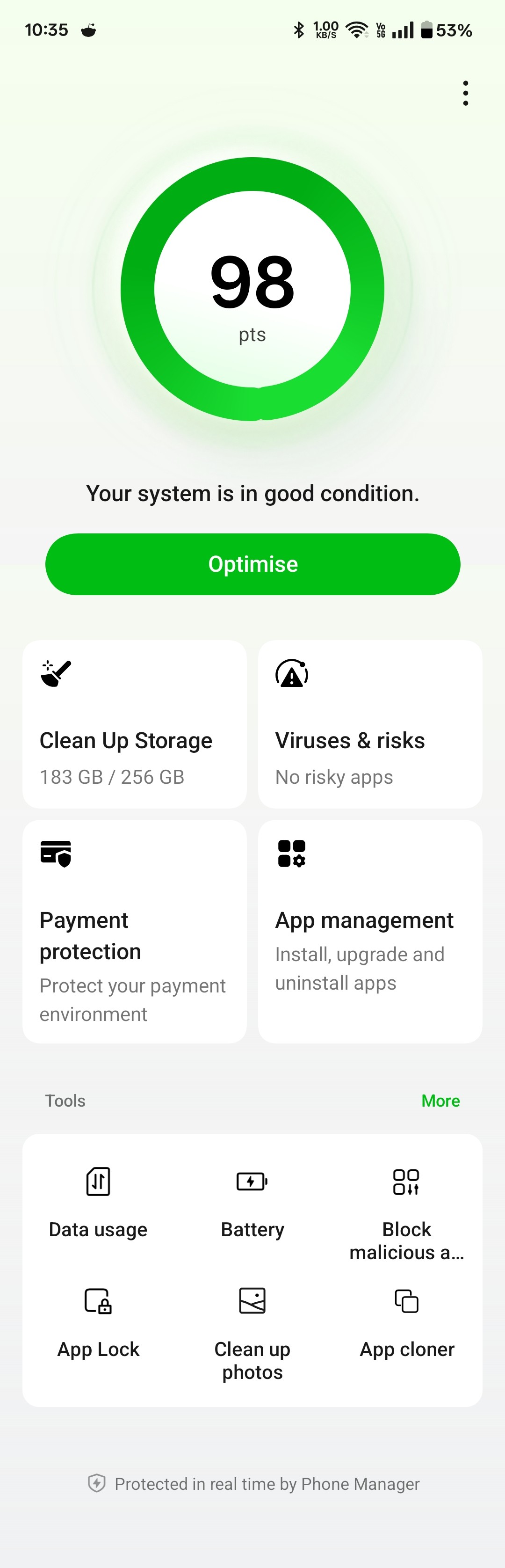 Thoughts on phone manager being just a gimmick and useless feature.