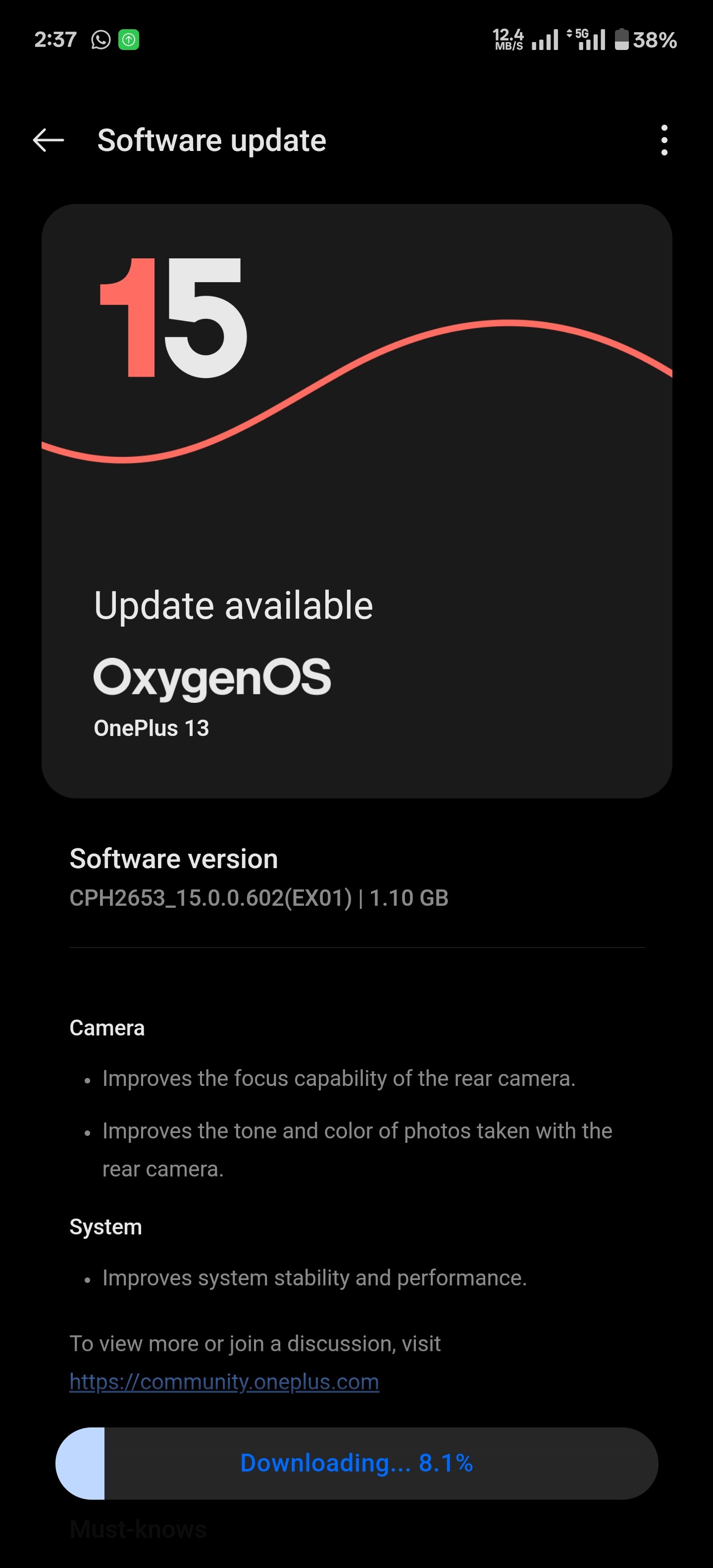 Update issue
