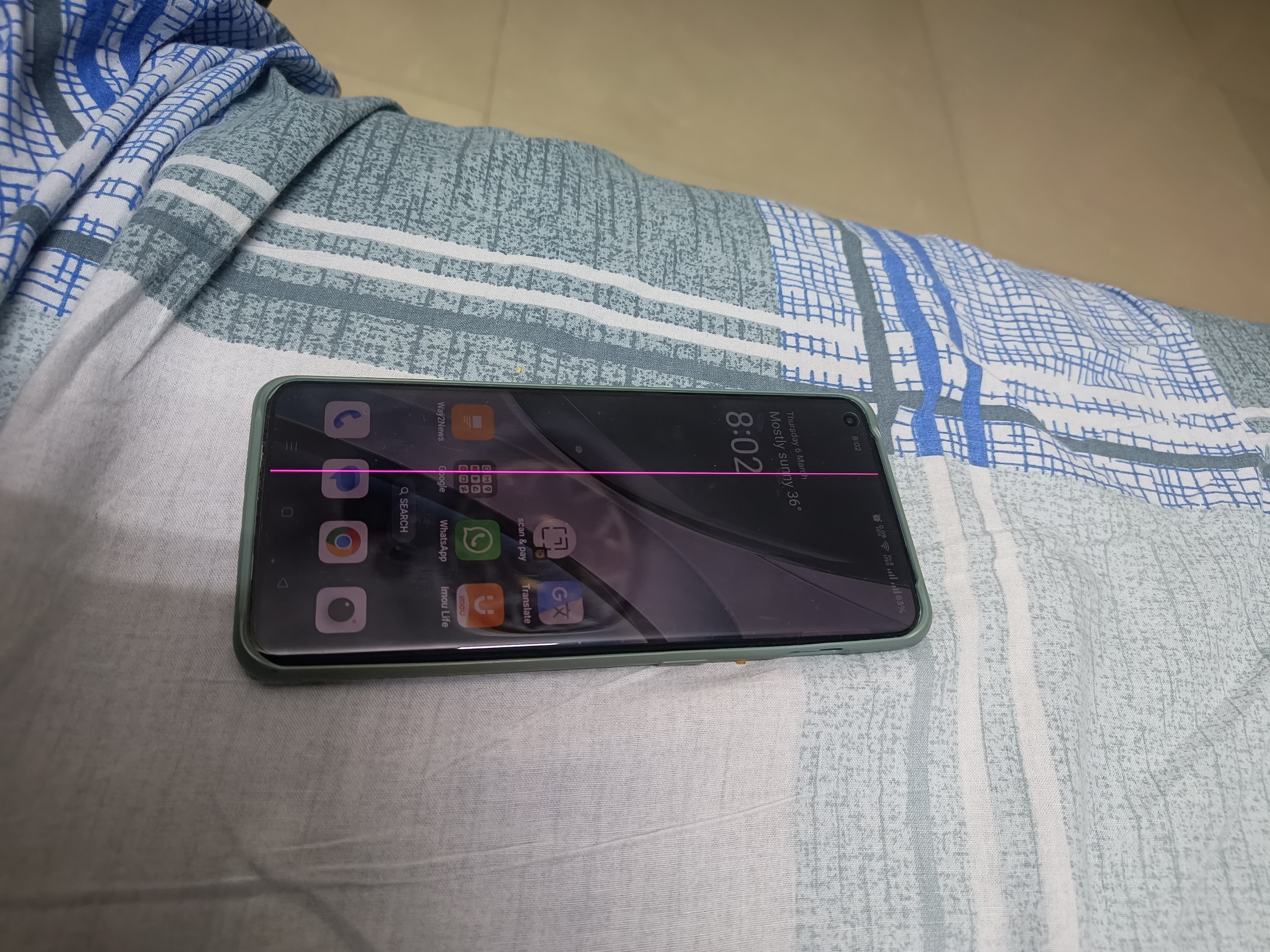 Pink line issue after update installing in OnePlus 10 Pro OS