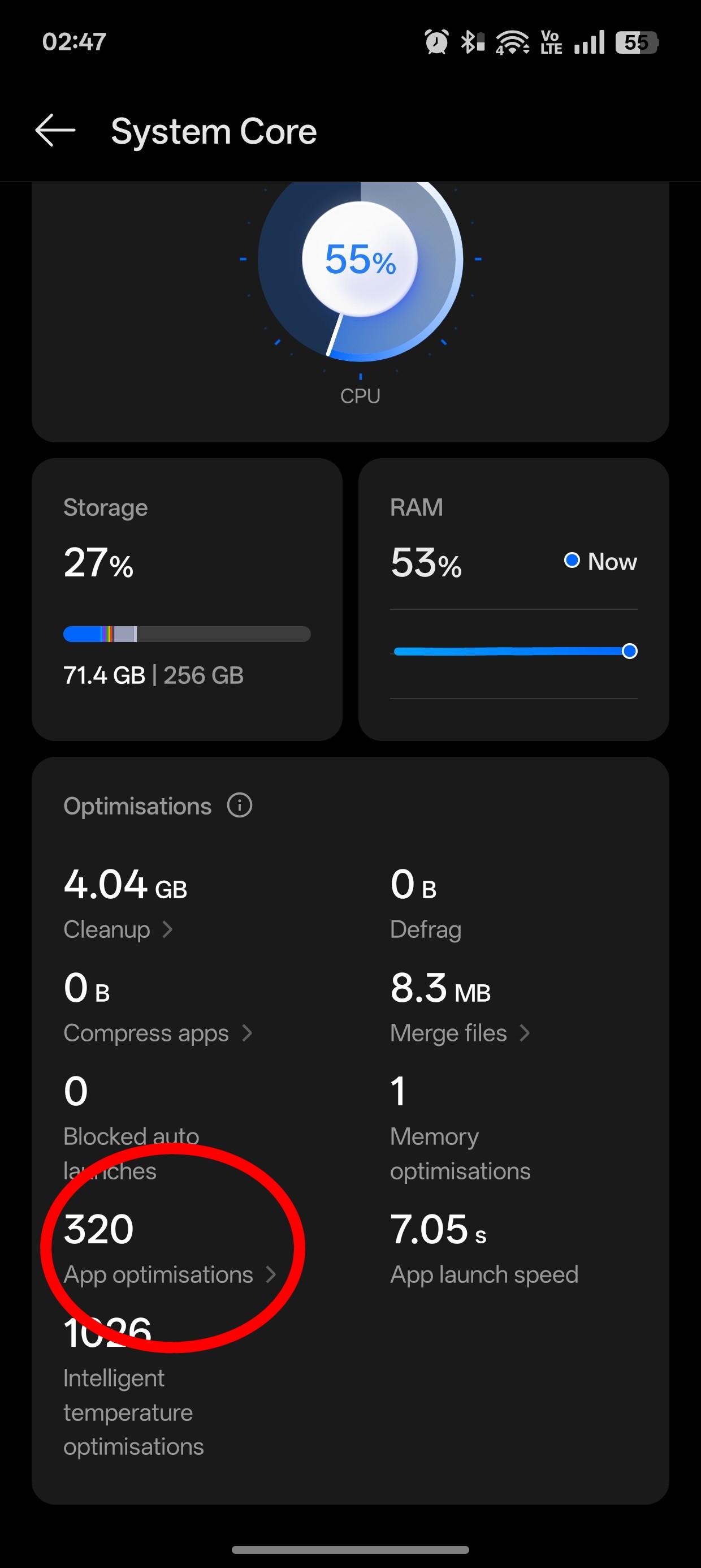 How to run the App Optimizations manually?