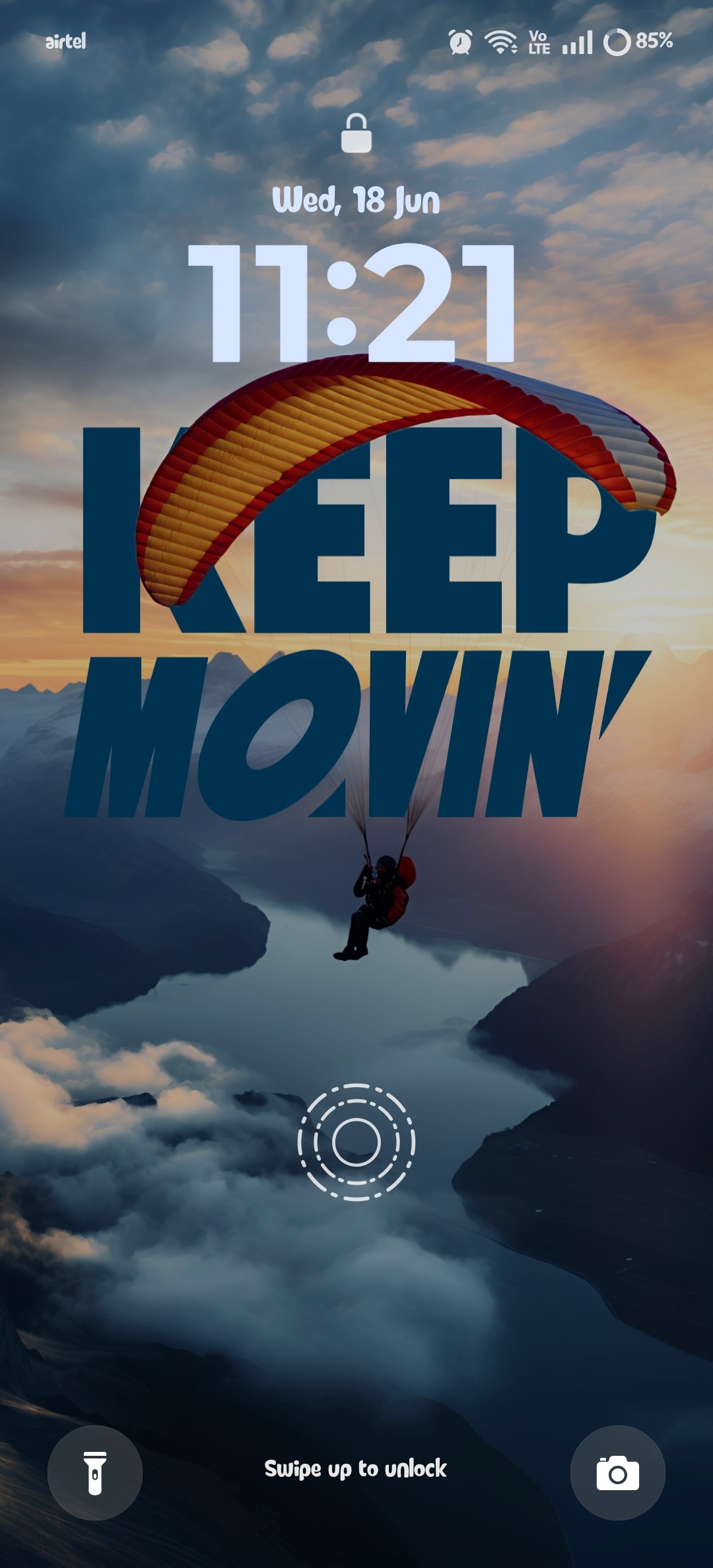 Glide high where mountains glow 🏔️, keep movin' with the su