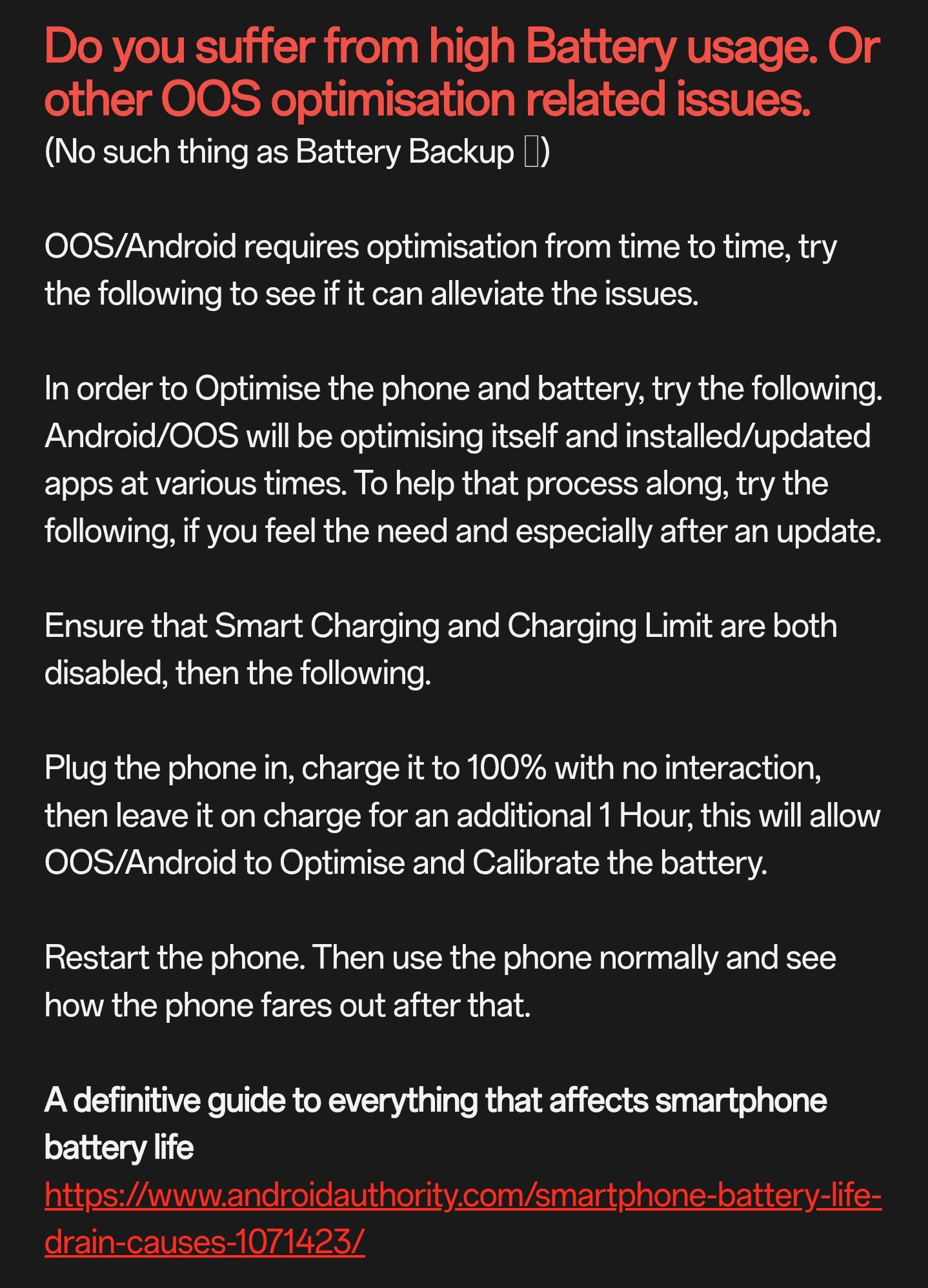 Facing a lot of battery drain issue in my oneplus 12r from p