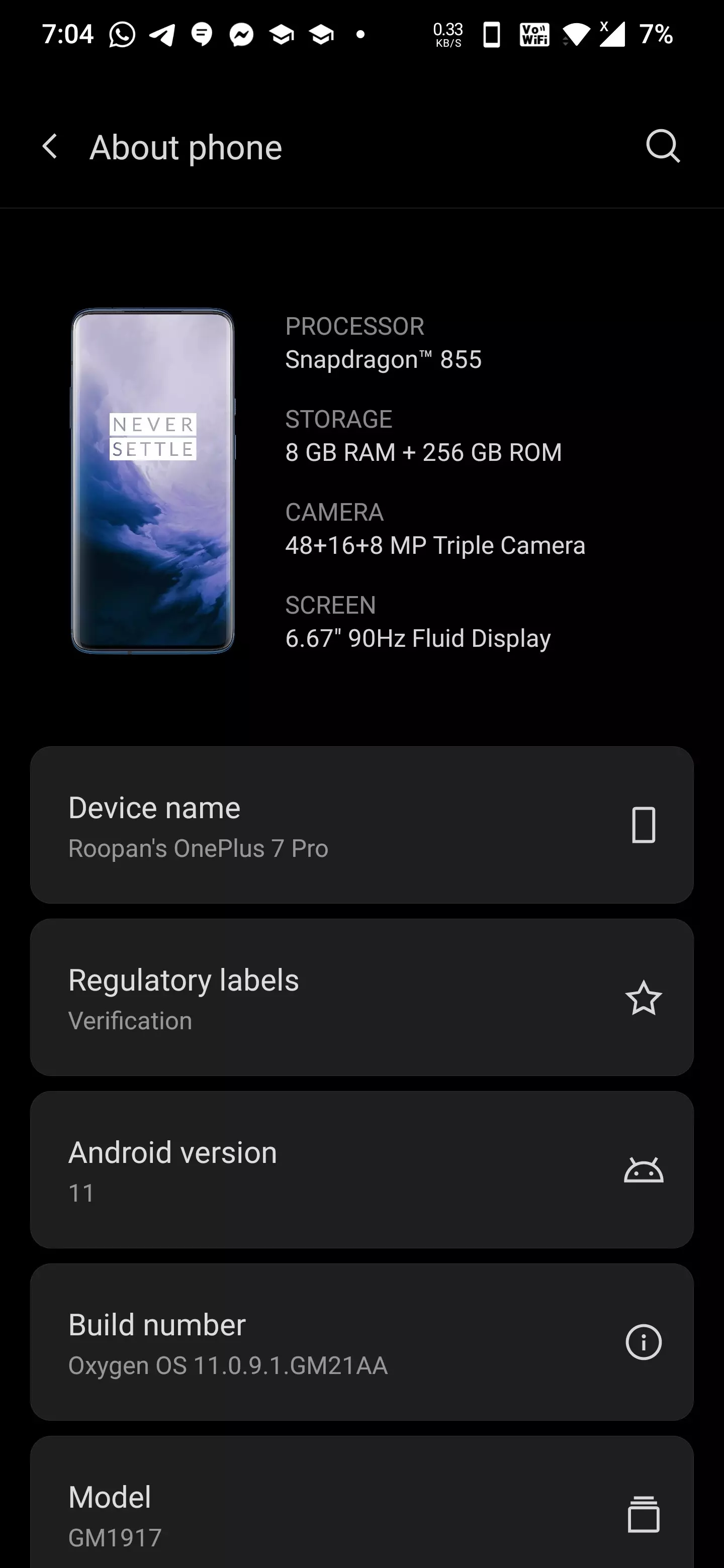 One Plus Rcc Card Unable to link OnePlus 7 pro to RCC