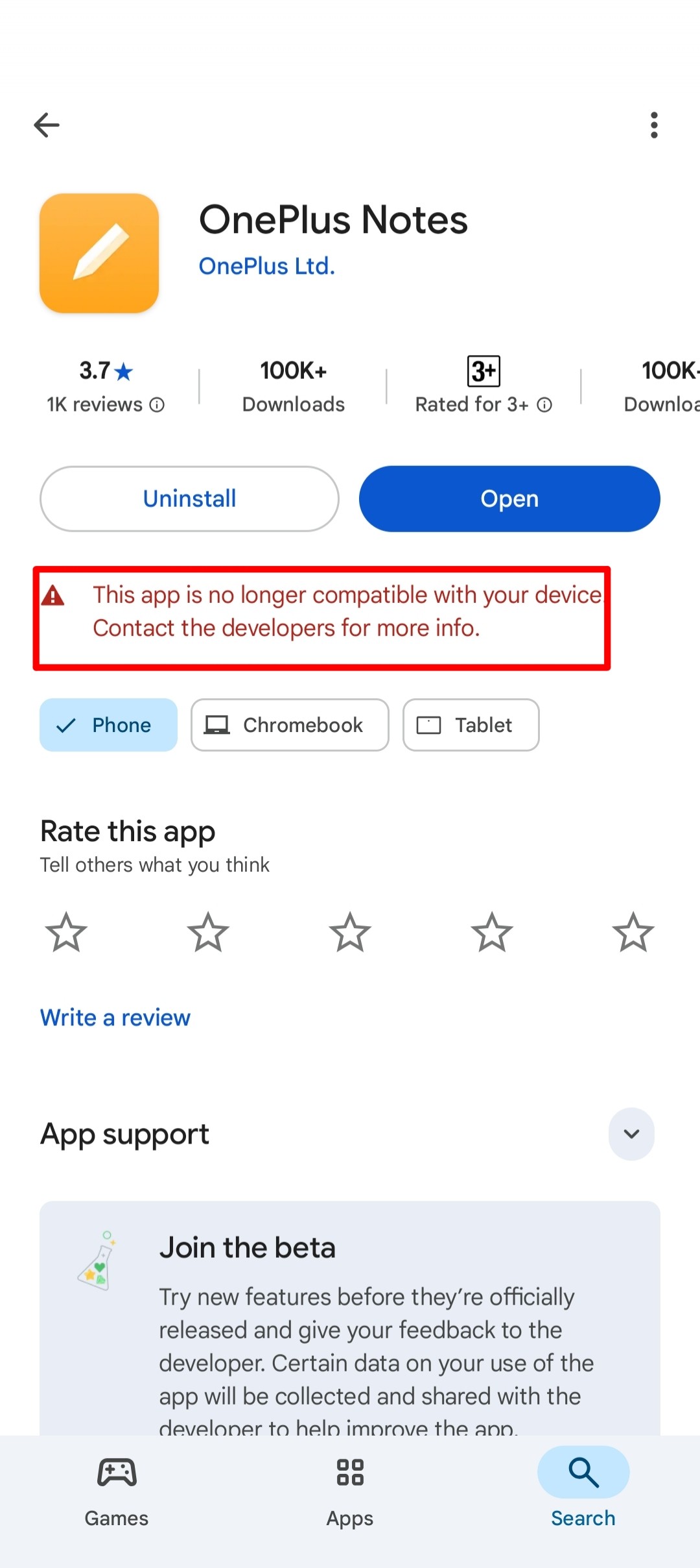 Problem about Notes App