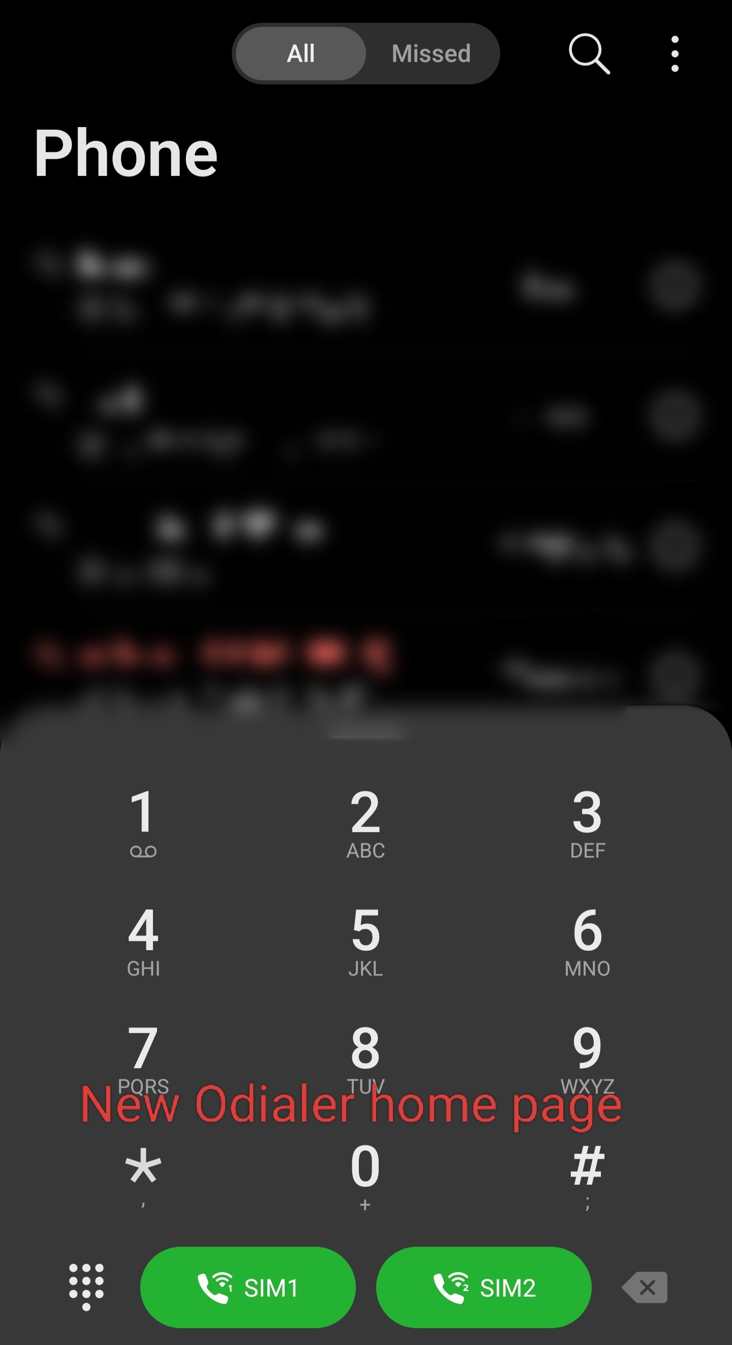 Oneplus updated the Odialer (Version 16) very close to the