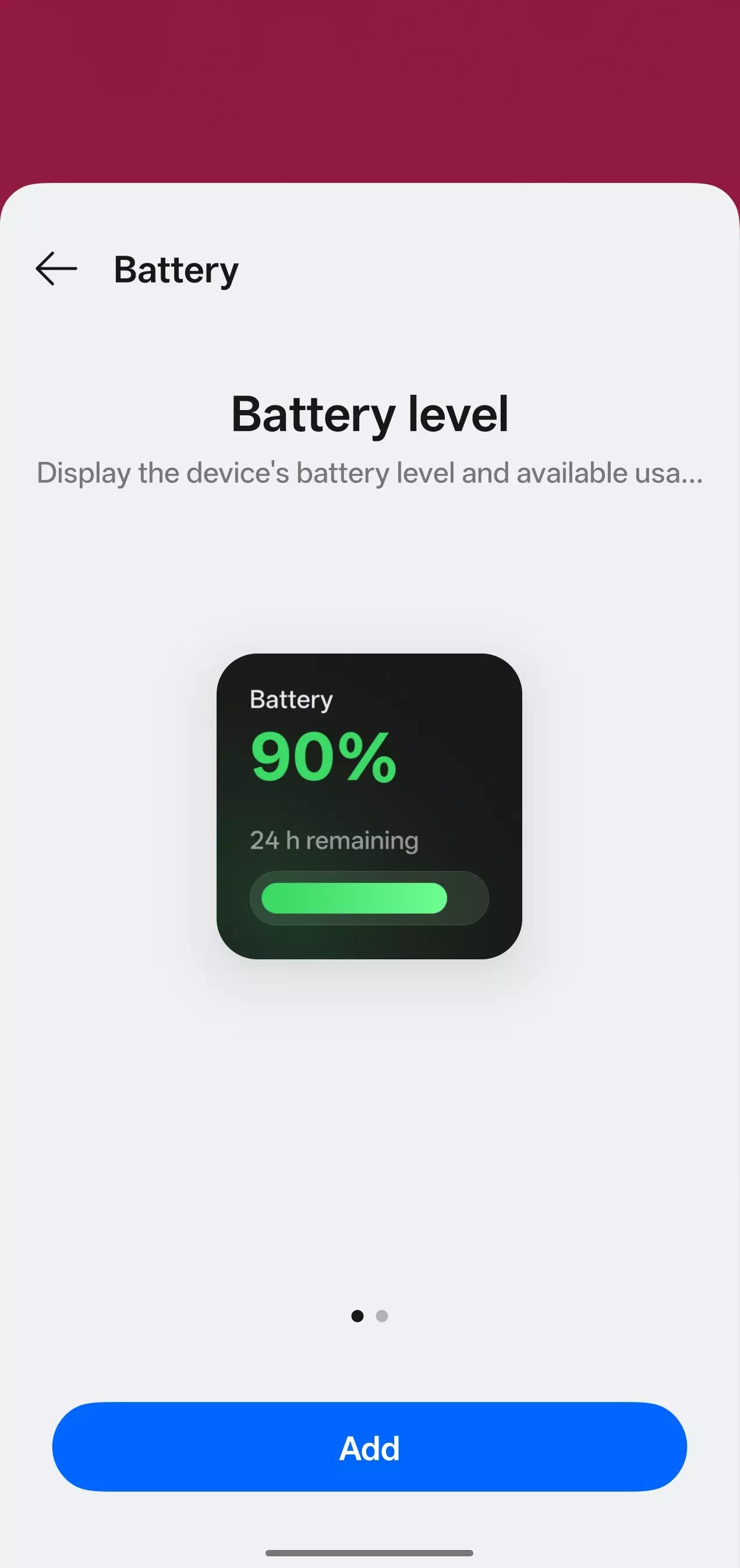 The "Battery Level Indicator" Widget stands out as the most