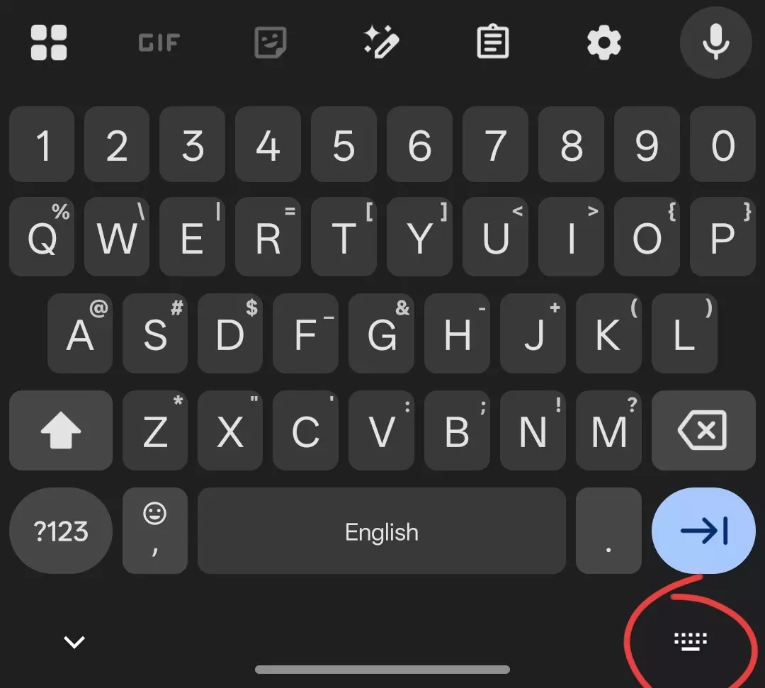 Keyboard change language button