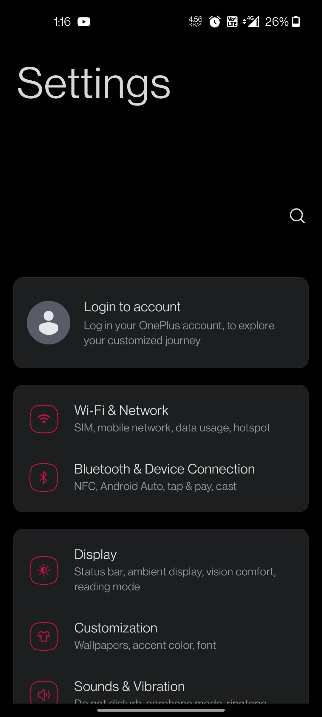 [Solved] OnePlus Account is not Appearing under settings menu