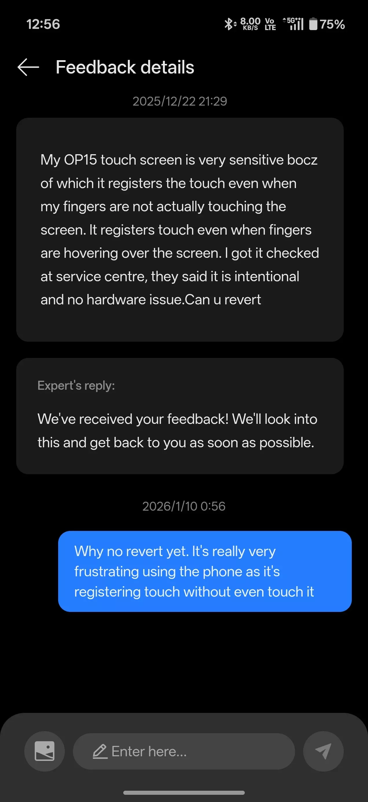 Sensitive Target Screen Oneplus 15 touch screen sensitivity issue