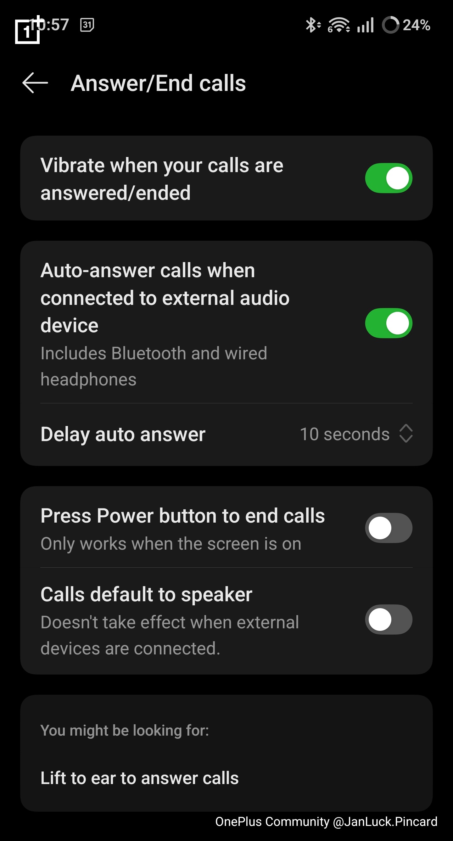 Automatic Speaker mode during calls
