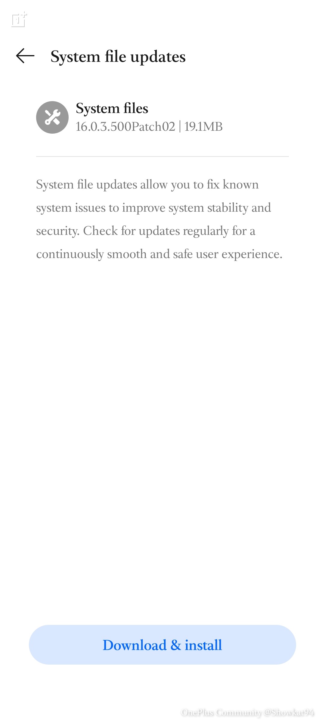 System File Update Available