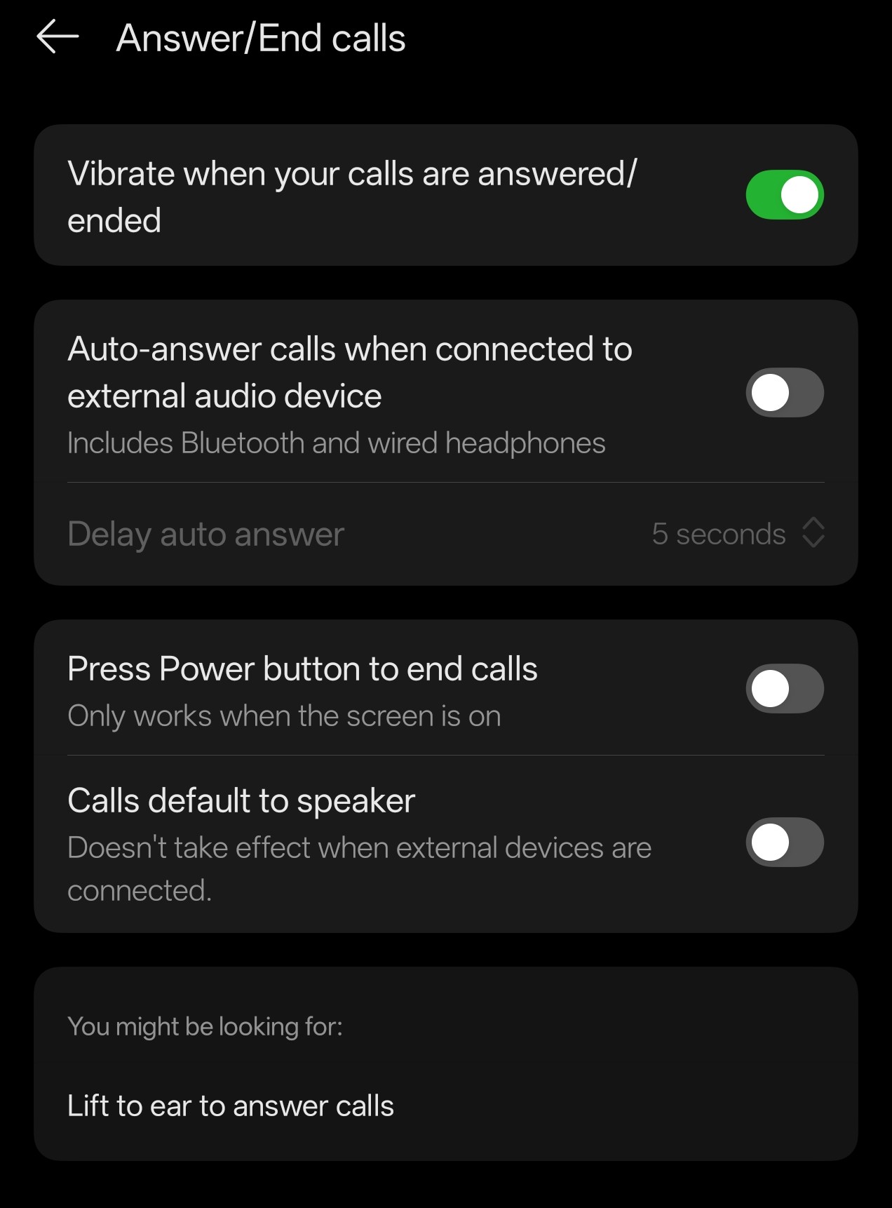 Calls automatically switched to speaker
