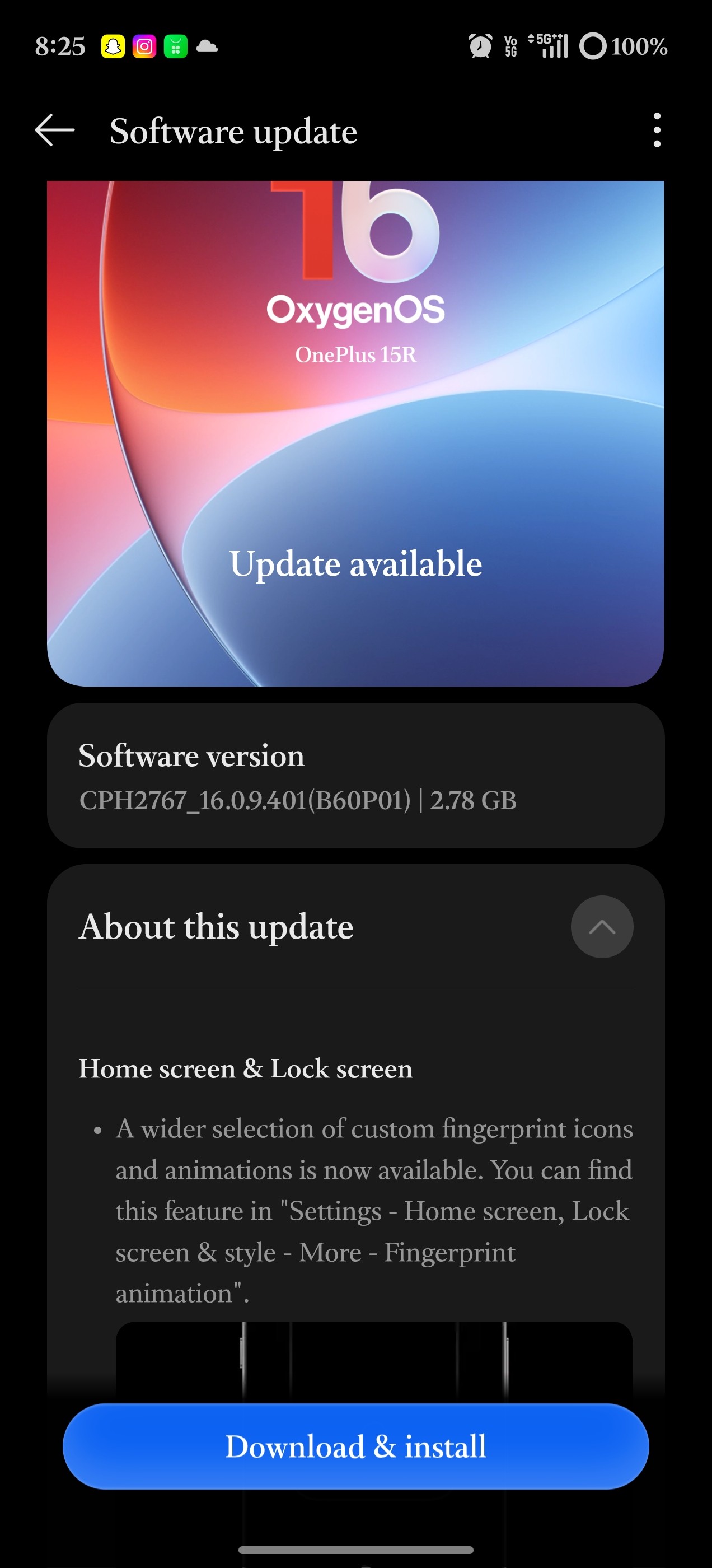 OxygenOS 16.0.9.401 for the OnePlus 15R [NA ADDED]