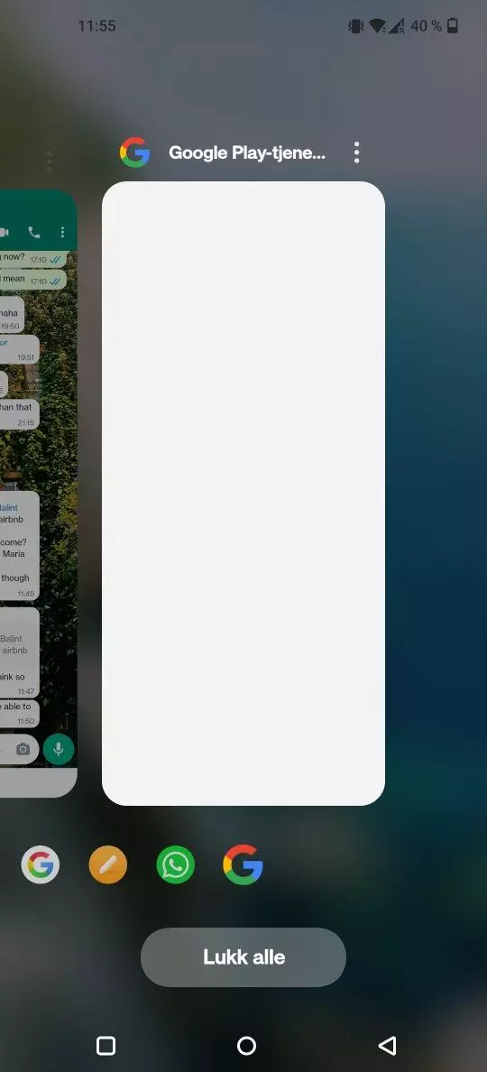 View open apps