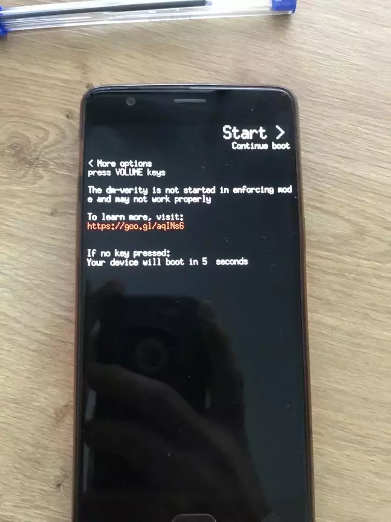 message at restart