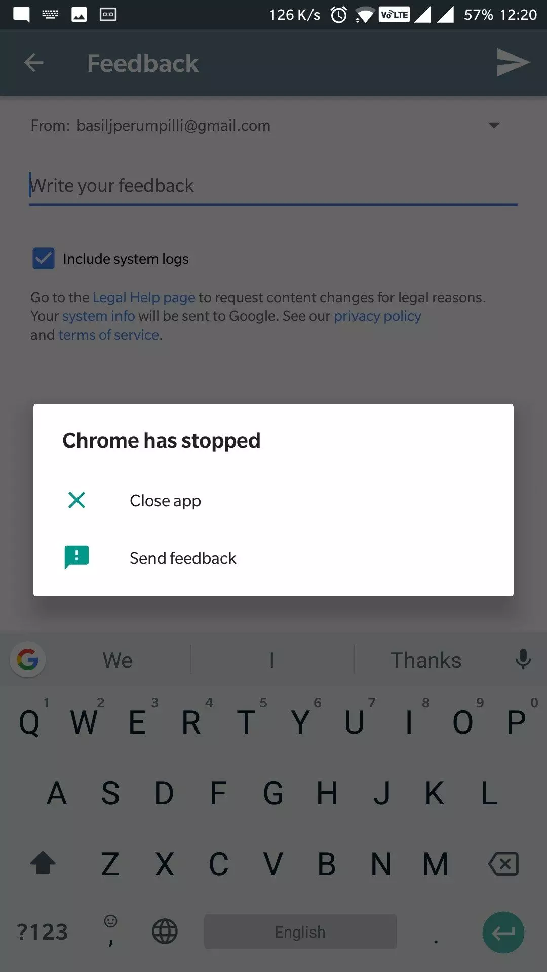 Chrome issue