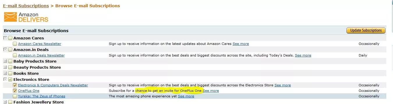 Confirm email subscription for amazon!