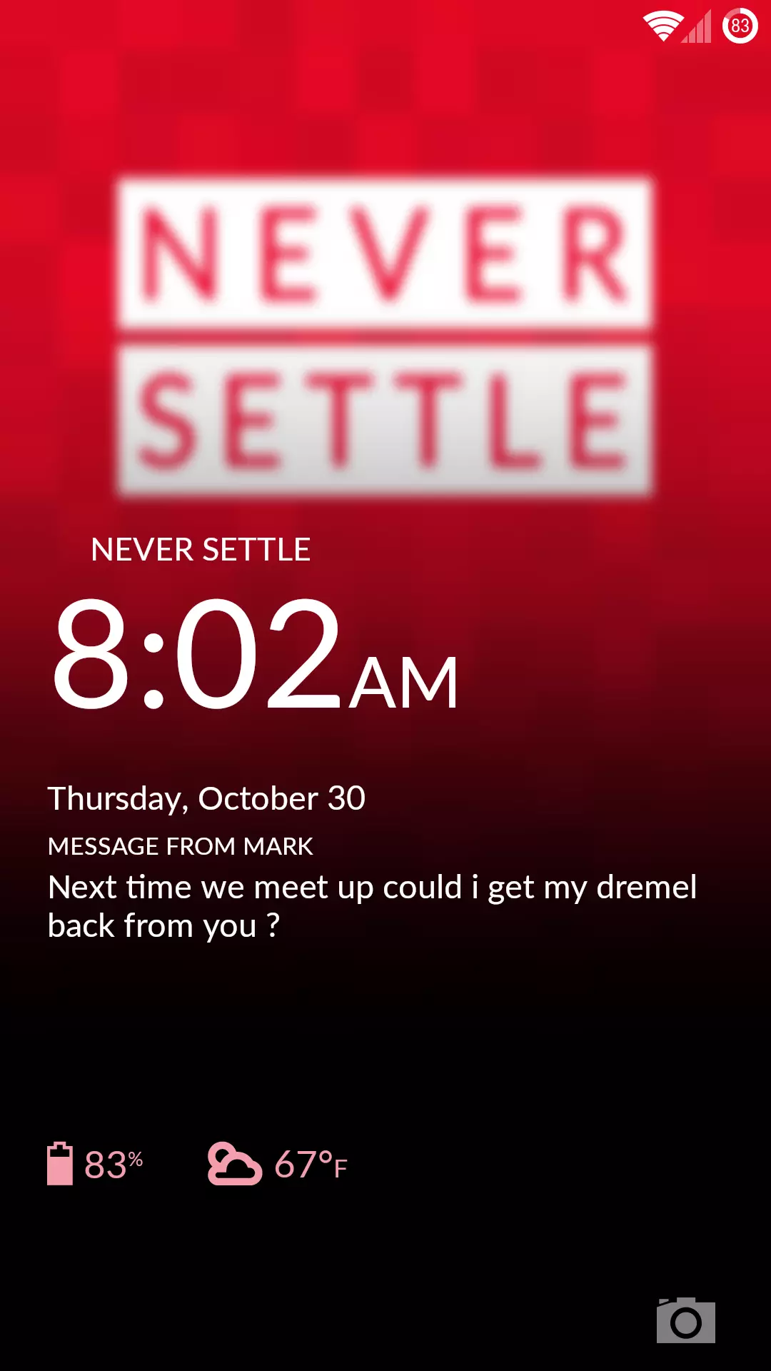 Message Stuck On Lock Screen