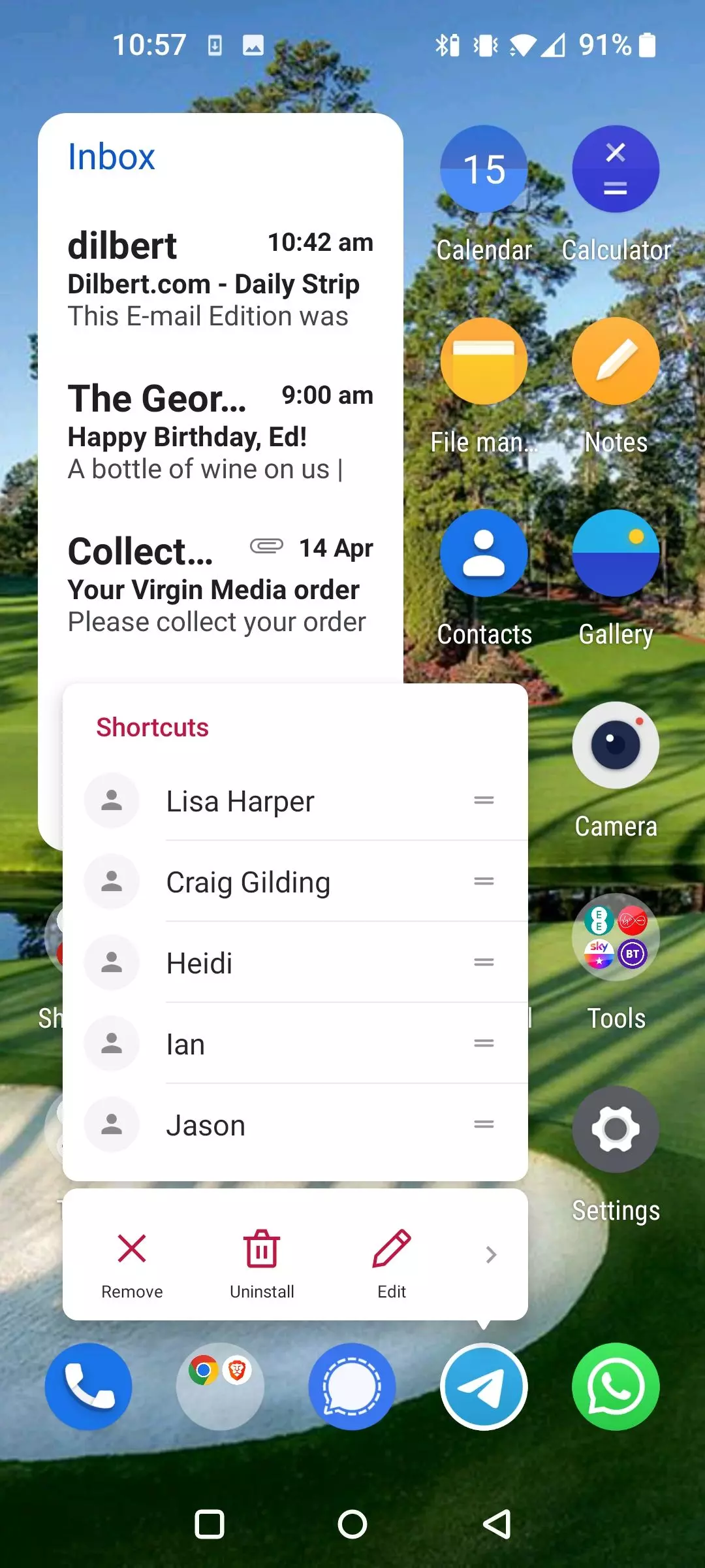 Please help - how to remove quick share contacts.