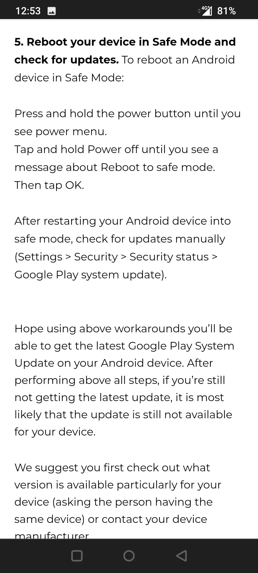 Google play system update