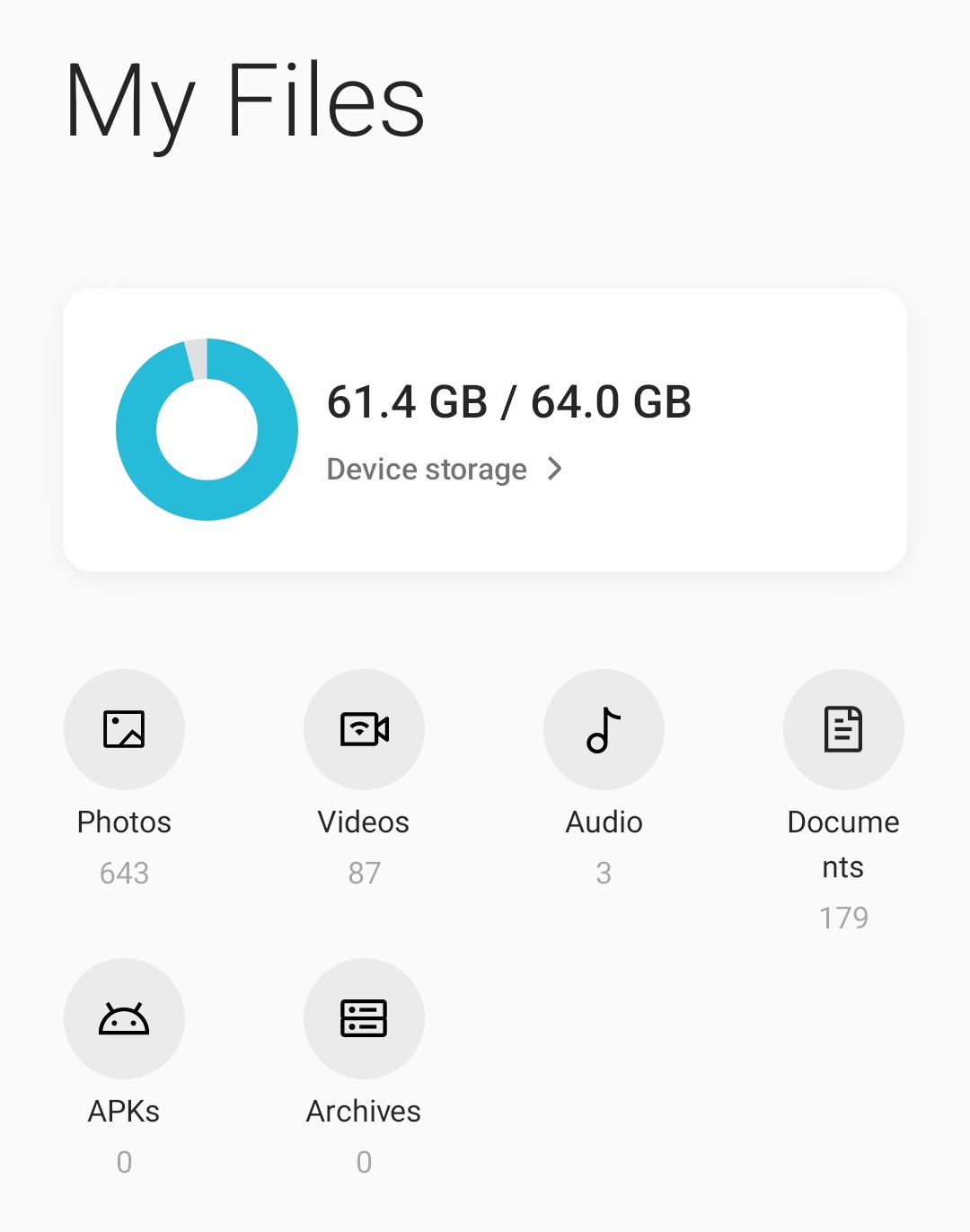 Device is showing wrong storage