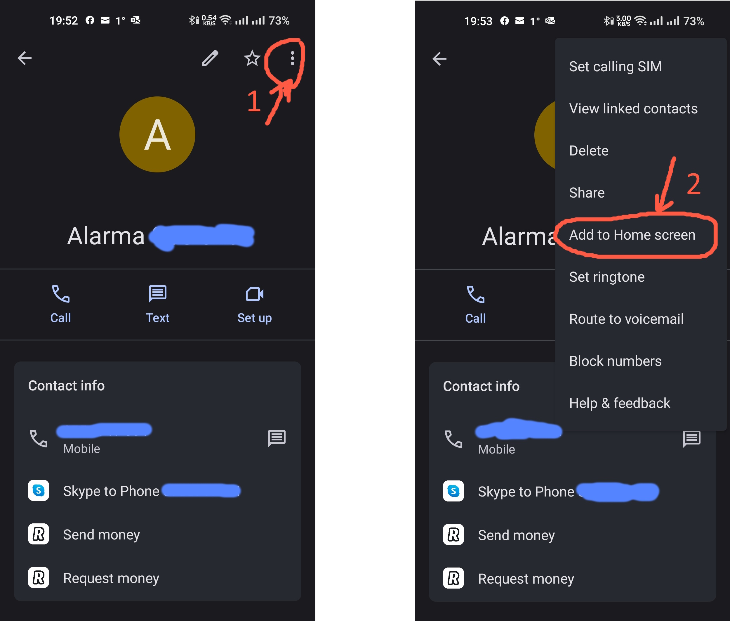 Contacts App widgets