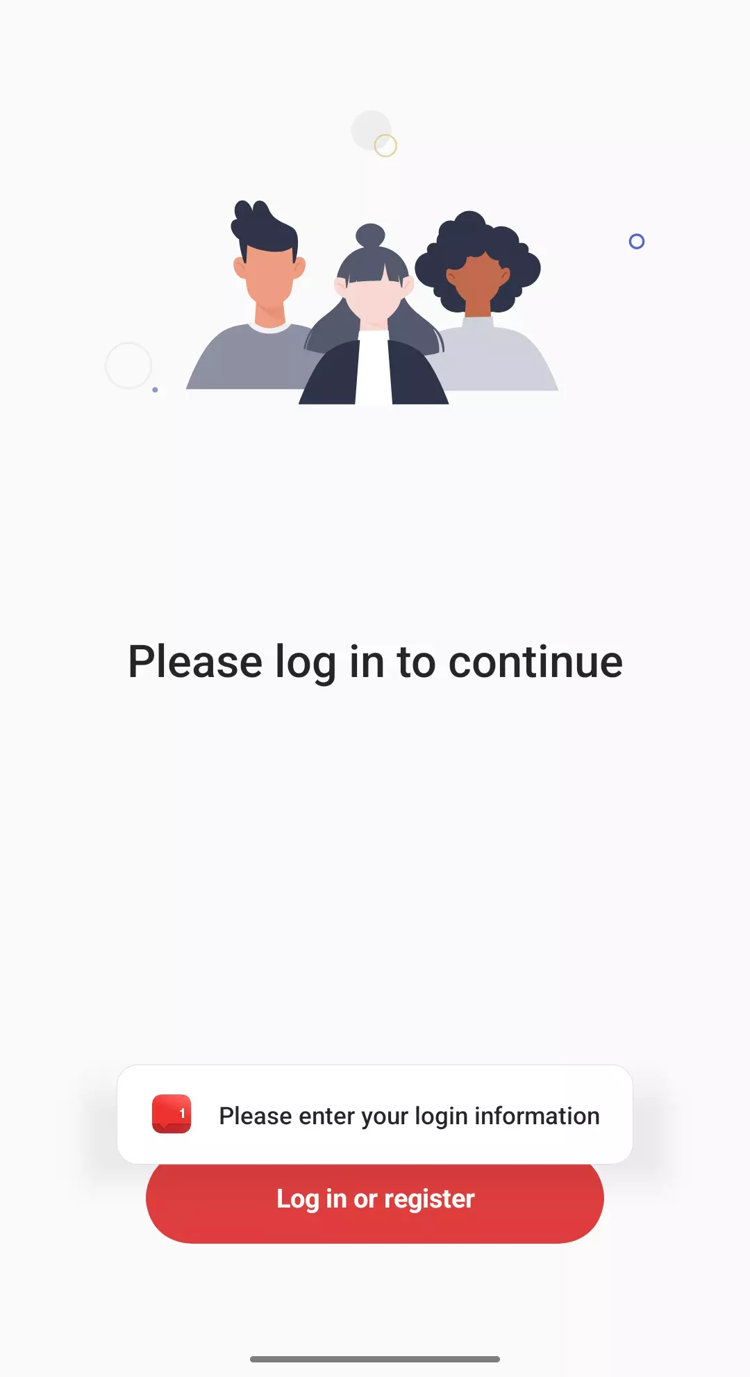App: Cannot log in